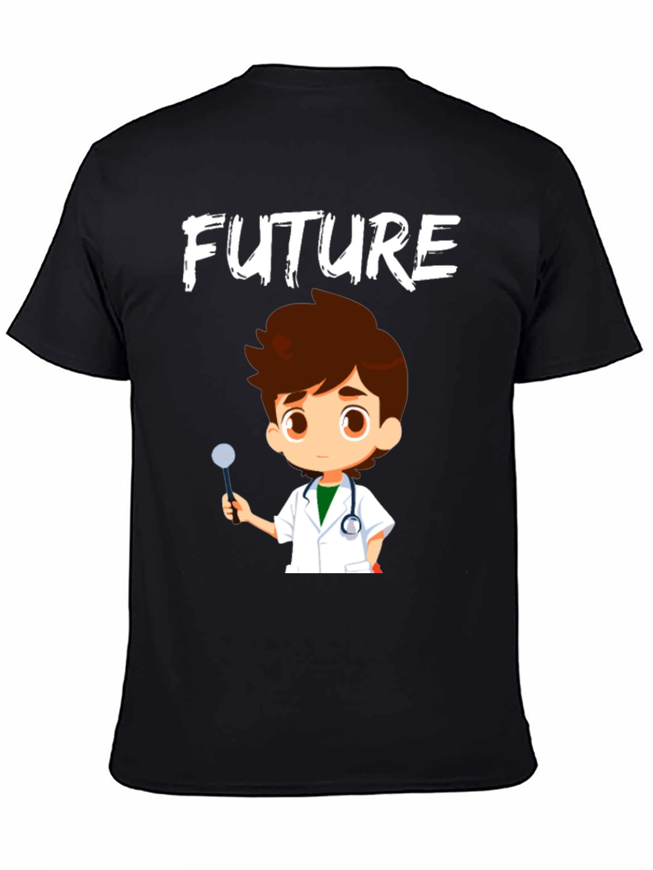 Black Future Dentist T-Shirt - Cute Cartoon Graphic view 4