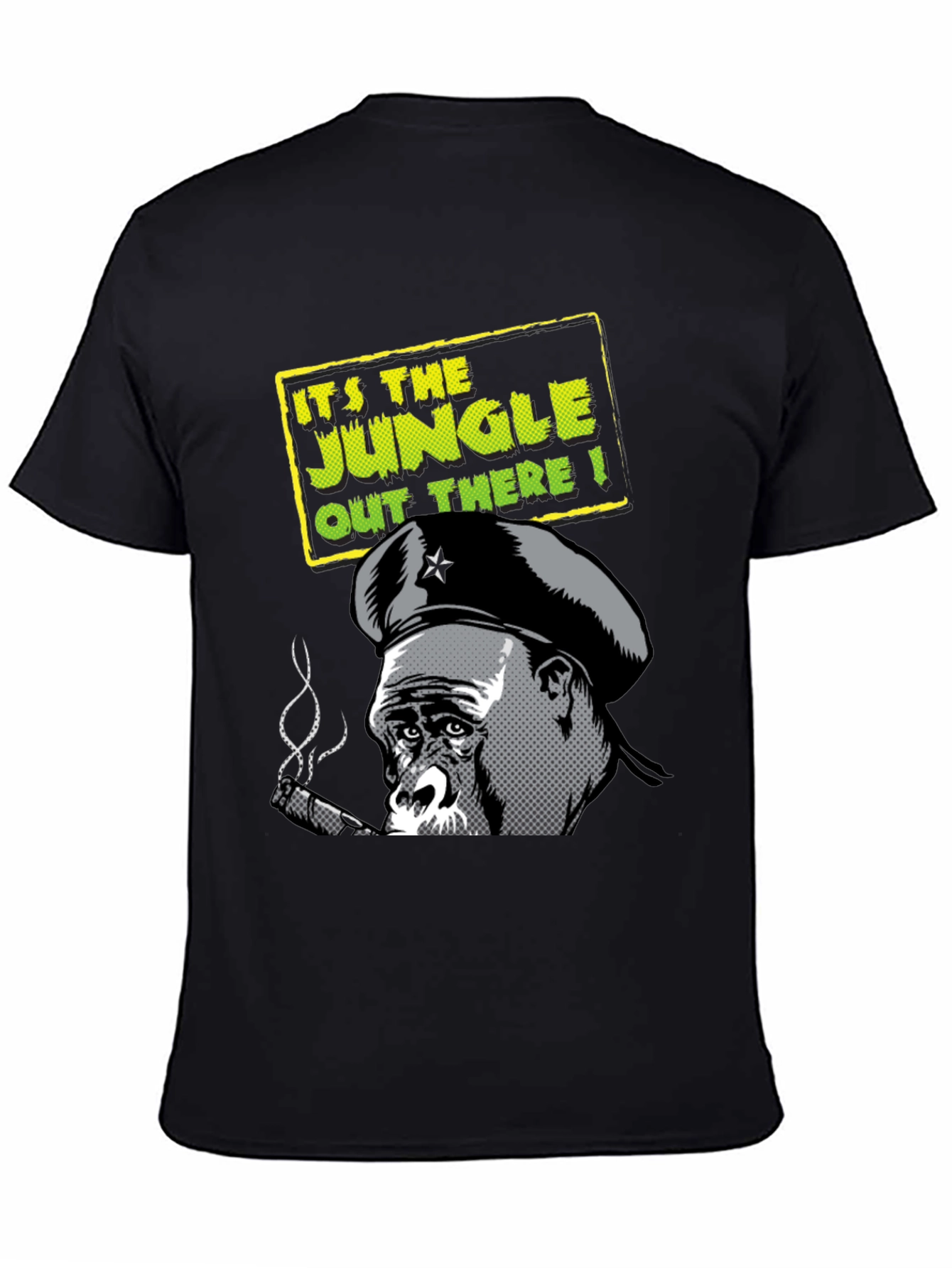 Black Jungle Gorilla T-Shirt - Cool Graphic Tee view 4