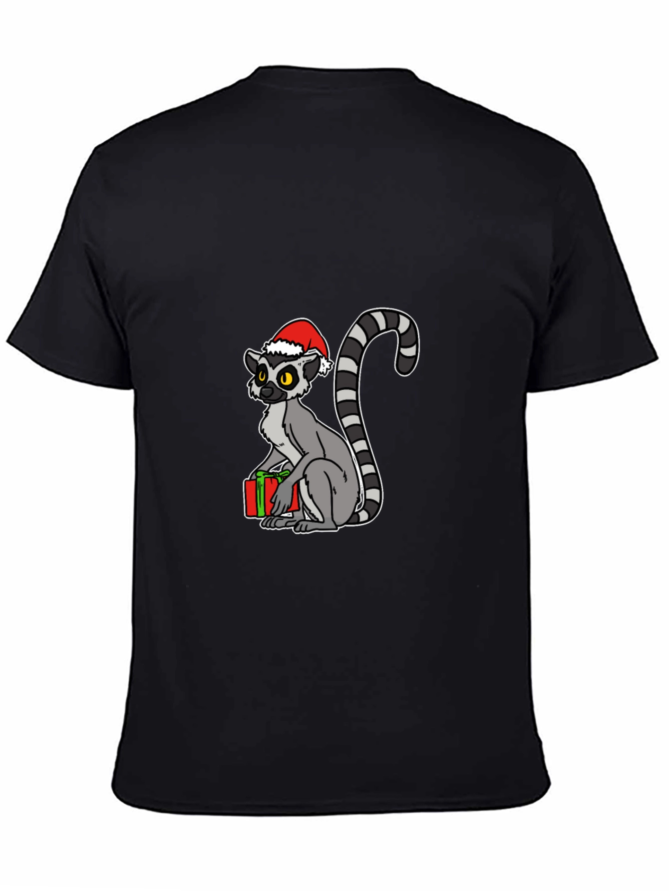 Black Holiday Lemur Graphic T-Shirt view 4