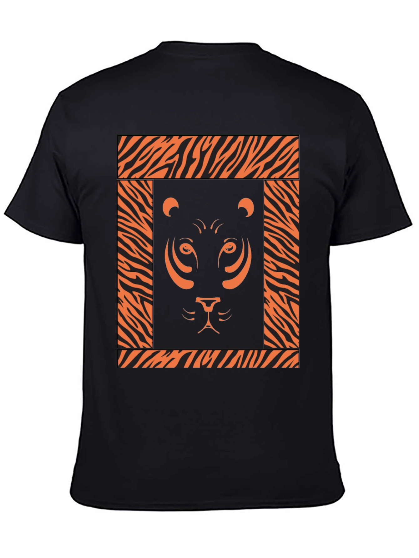 Black Tiger Graphic Print Black T-Shirt view 4