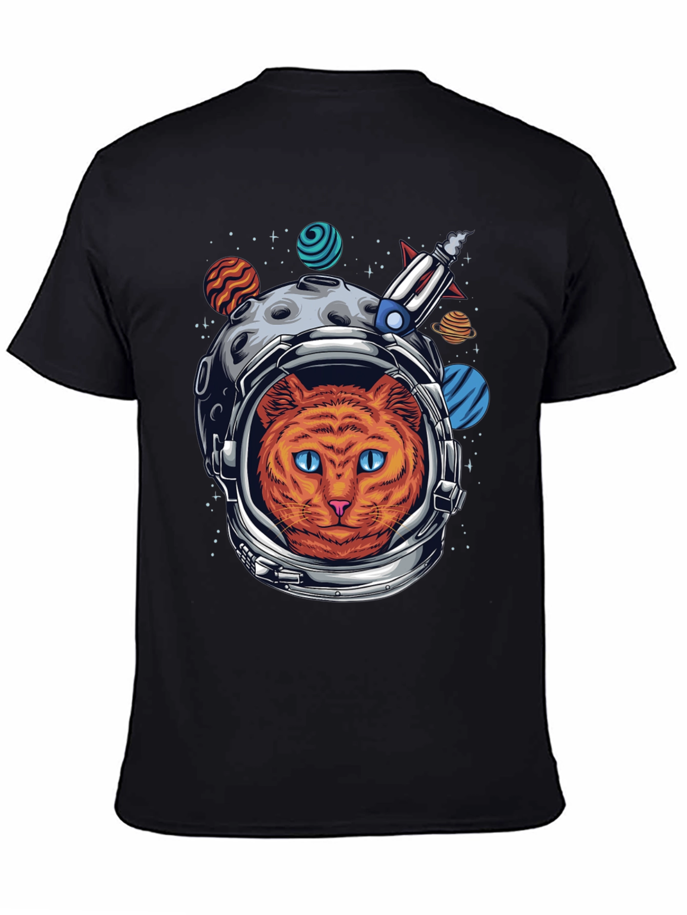 Black Cat Astronaut Graphic Tee view 4