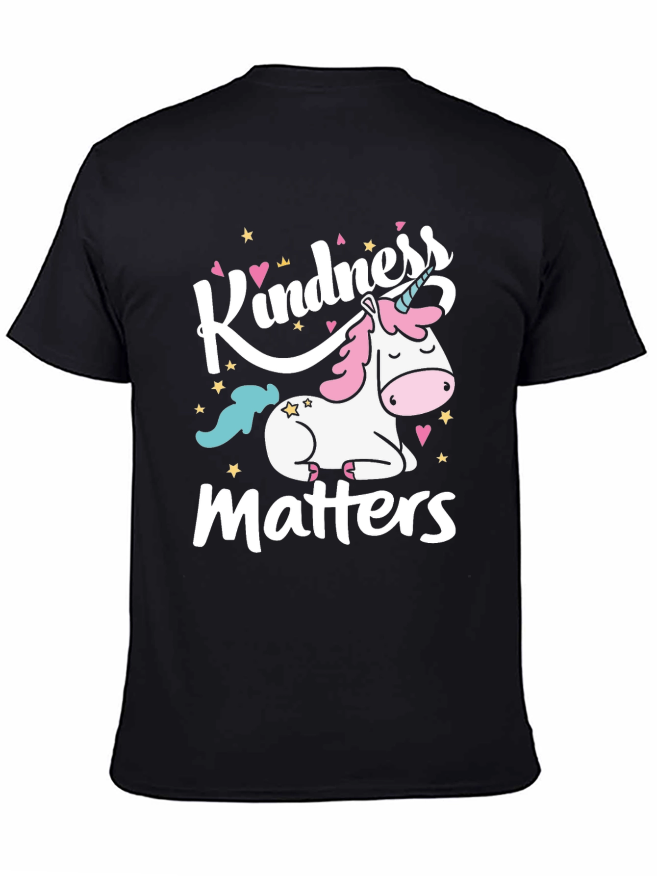 Black Kindness Matters Unicorn Graphic Tee view 4