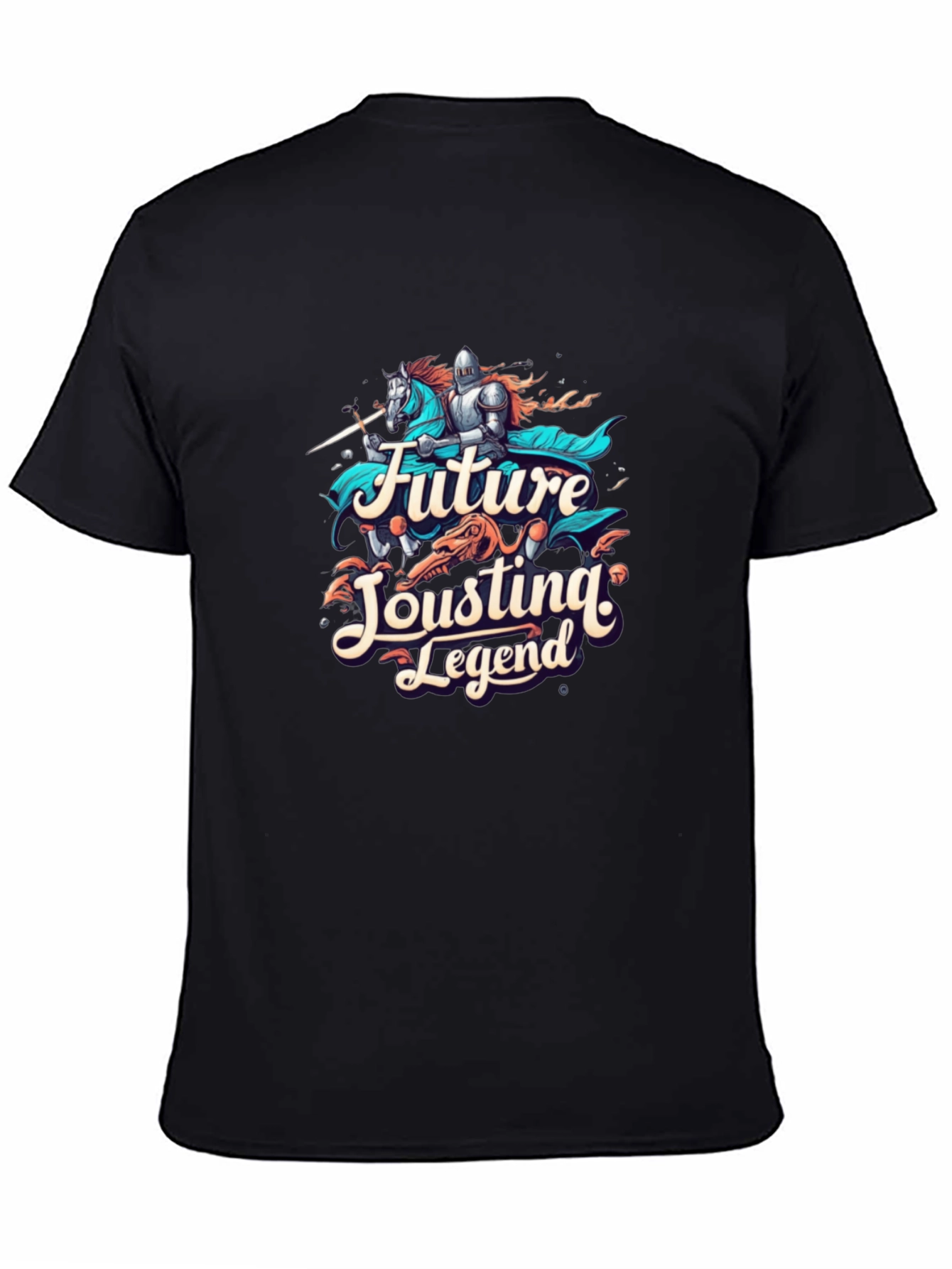 Black Future Jousting Legend Black Graphic Tee view 4