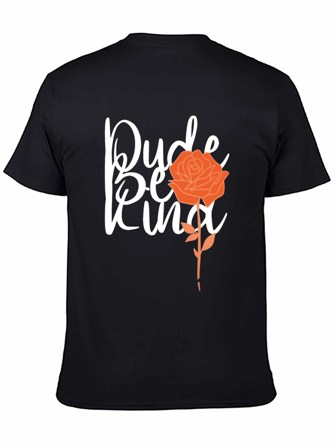 Black Dude Be Kind Graphic Tee - Rose Design view 4