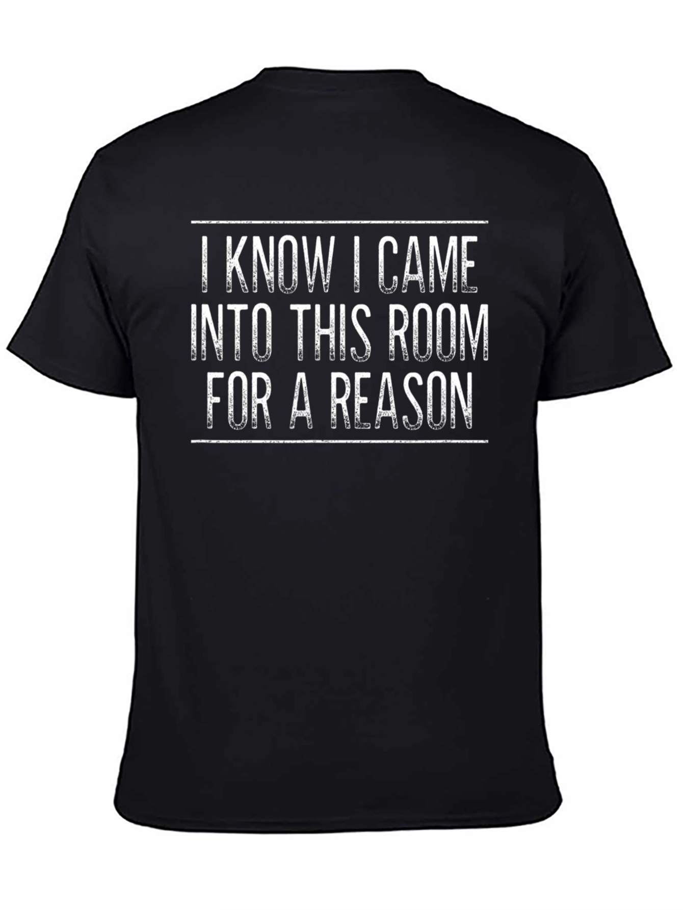 Black Funny 'Came Into This Room' Graphic T-Shirt view 4