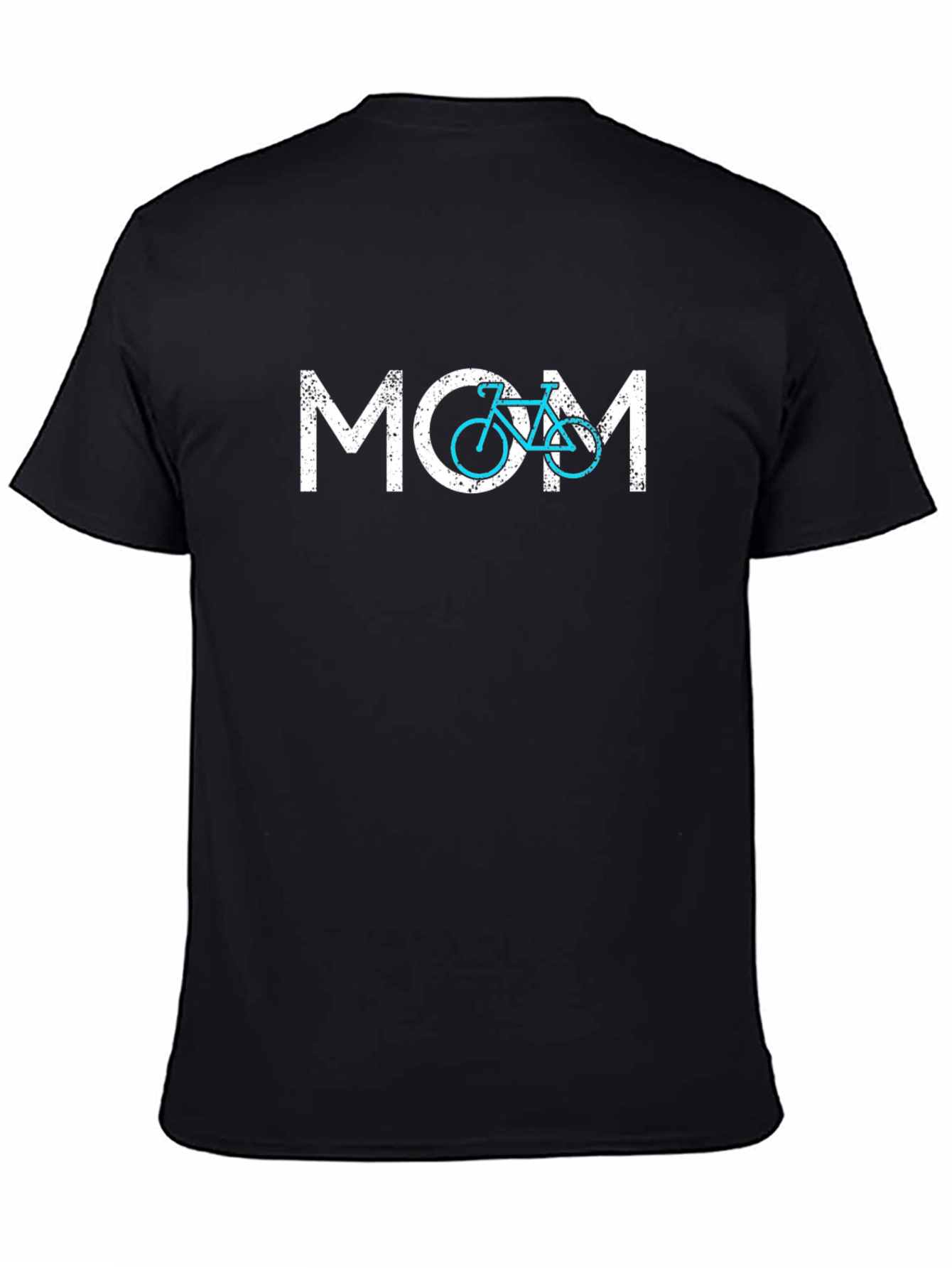 Black Cycling Mom T-Shirt - Bike Lover Tee view 4
