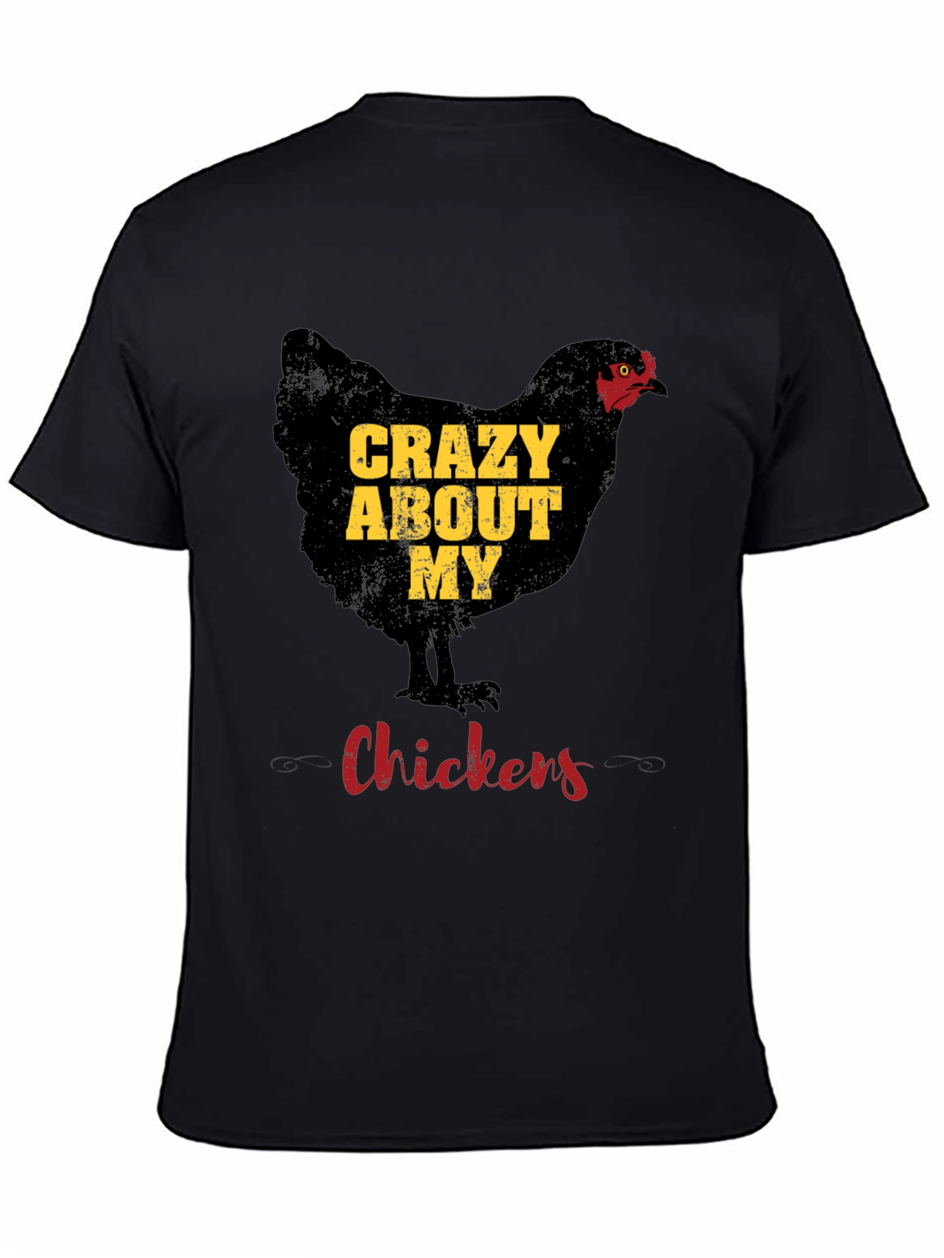Black Crazy About My Chickens Graphic Tee view 4