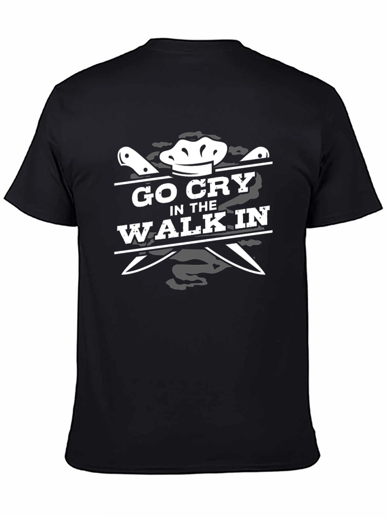 Black Go Cry in the Walk-In Chef T-Shirt view 4