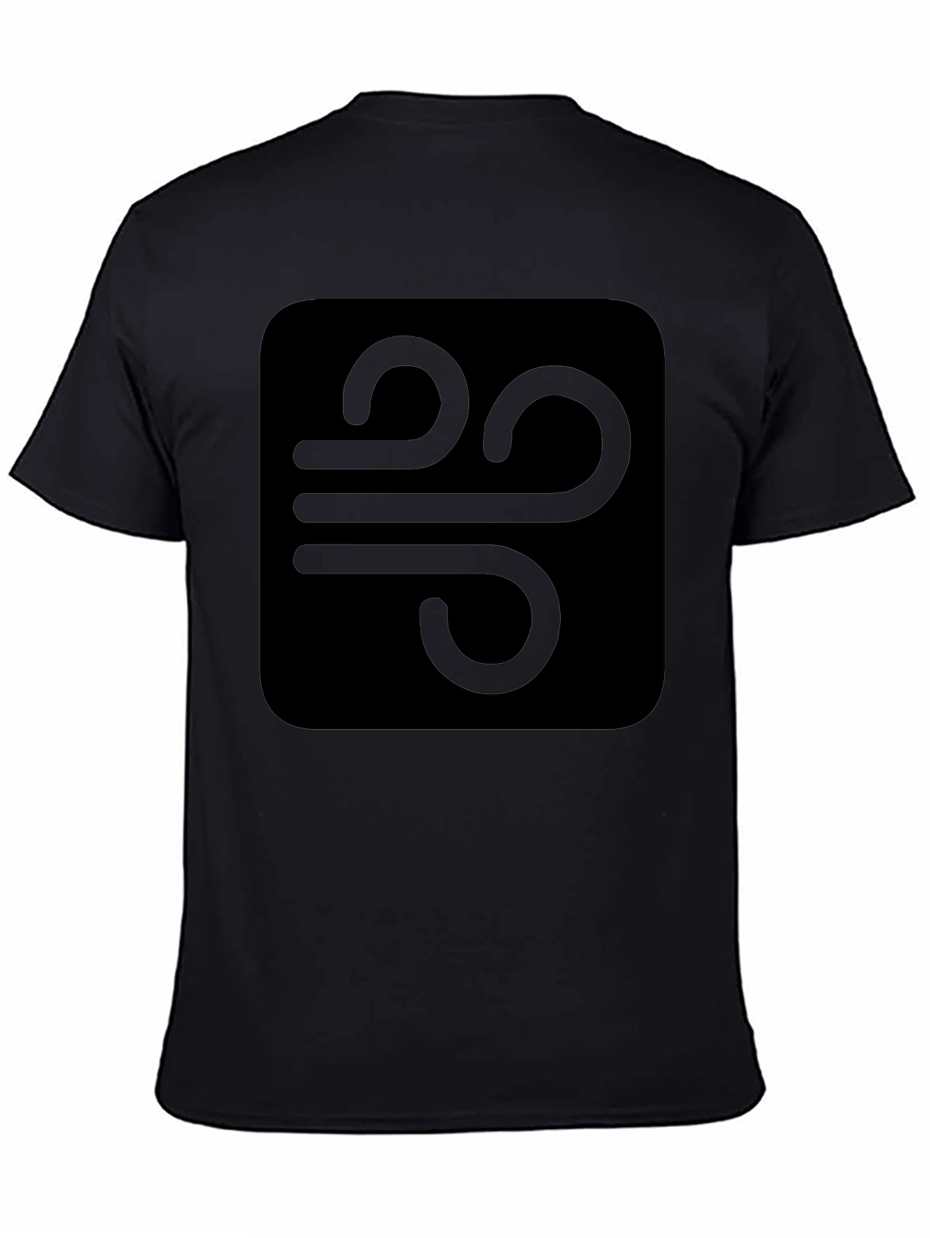 Black Black Graphic Tee - Wind Symbol view 4
