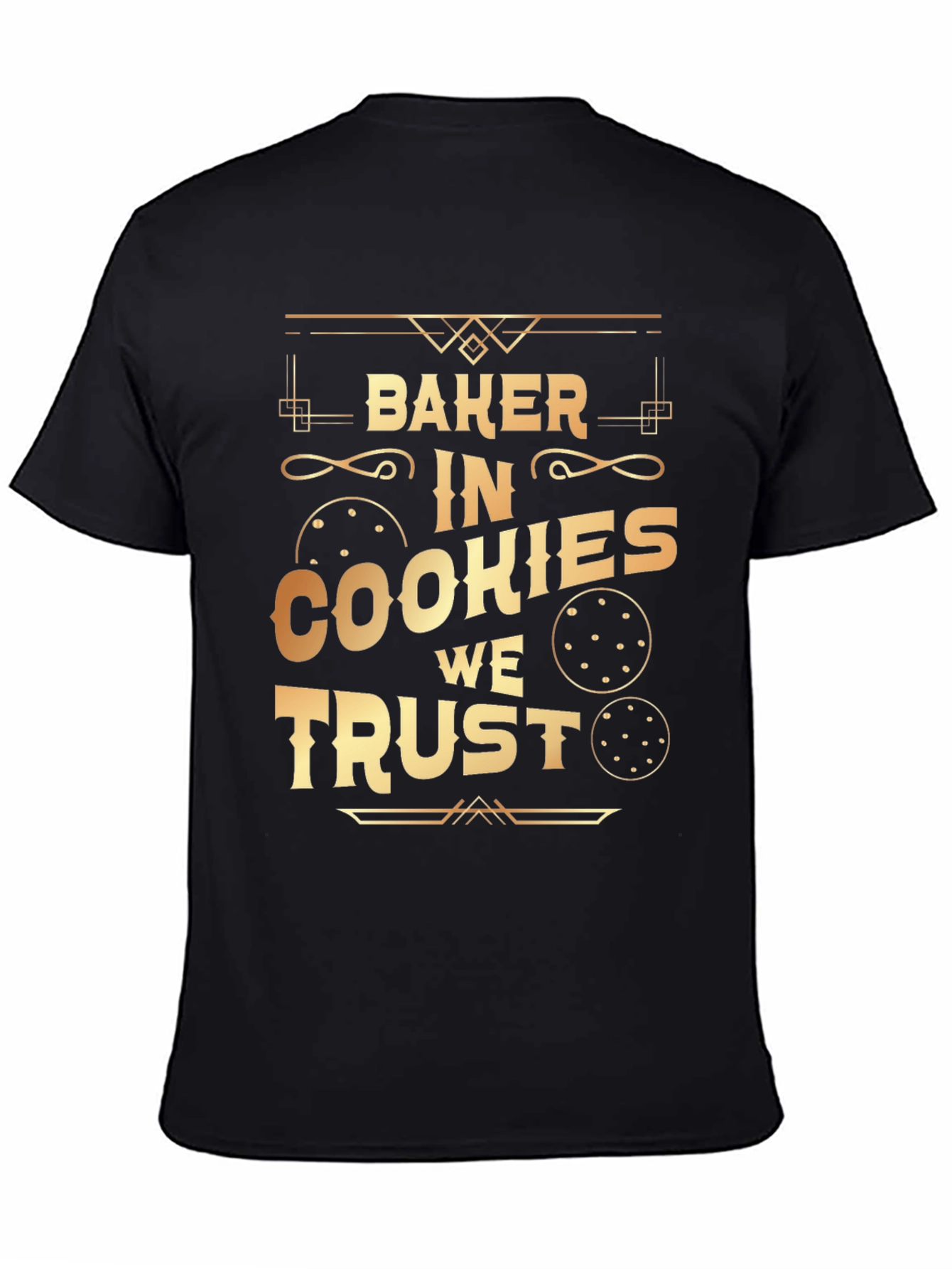 Black Baker In Cookies We Trust T-Shirt view 4