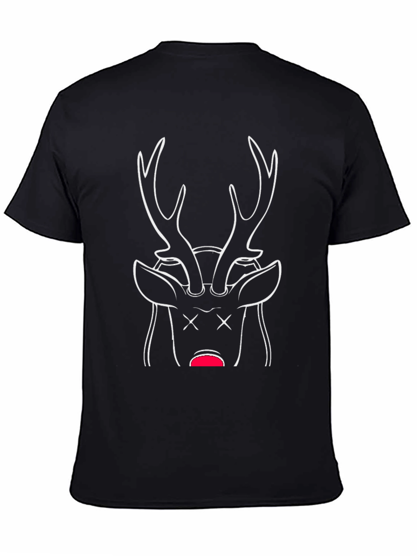 Black Dead Deer Graphic T-Shirt - Black view 4