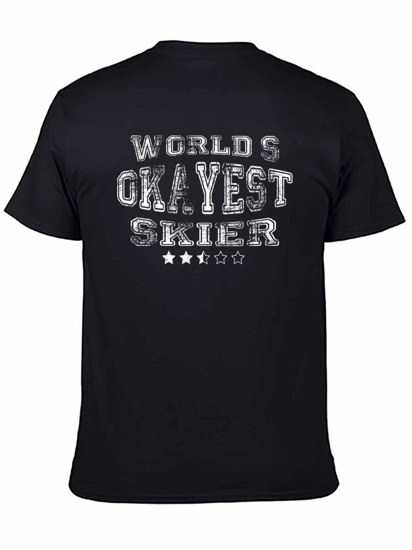 World's Okayest Skier Graphic Tee - Funny Ski Shirt - 4