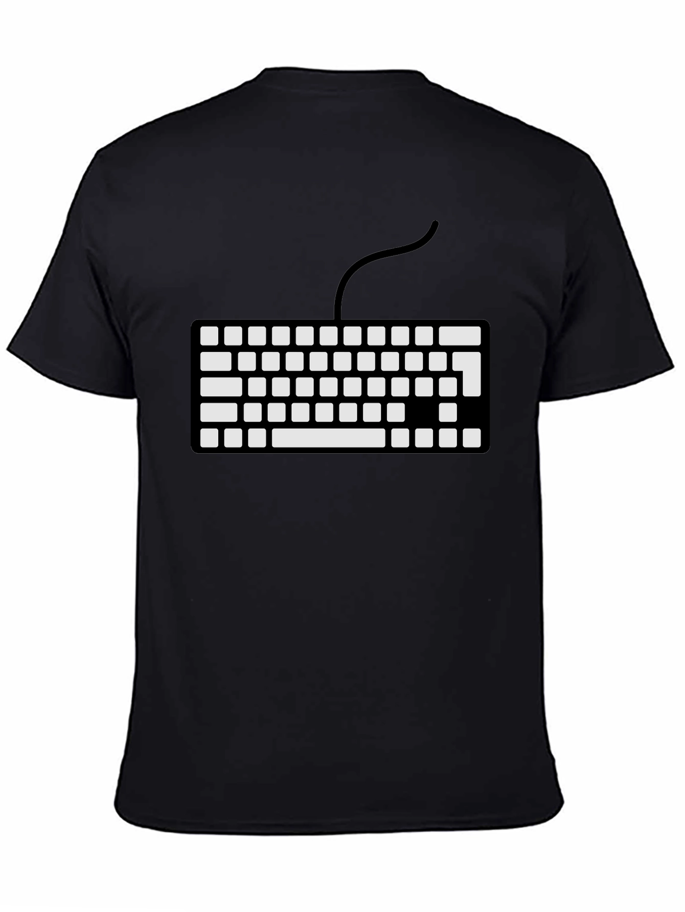 Black Keyboard T-Shirt - Geek Chic Style view 4
