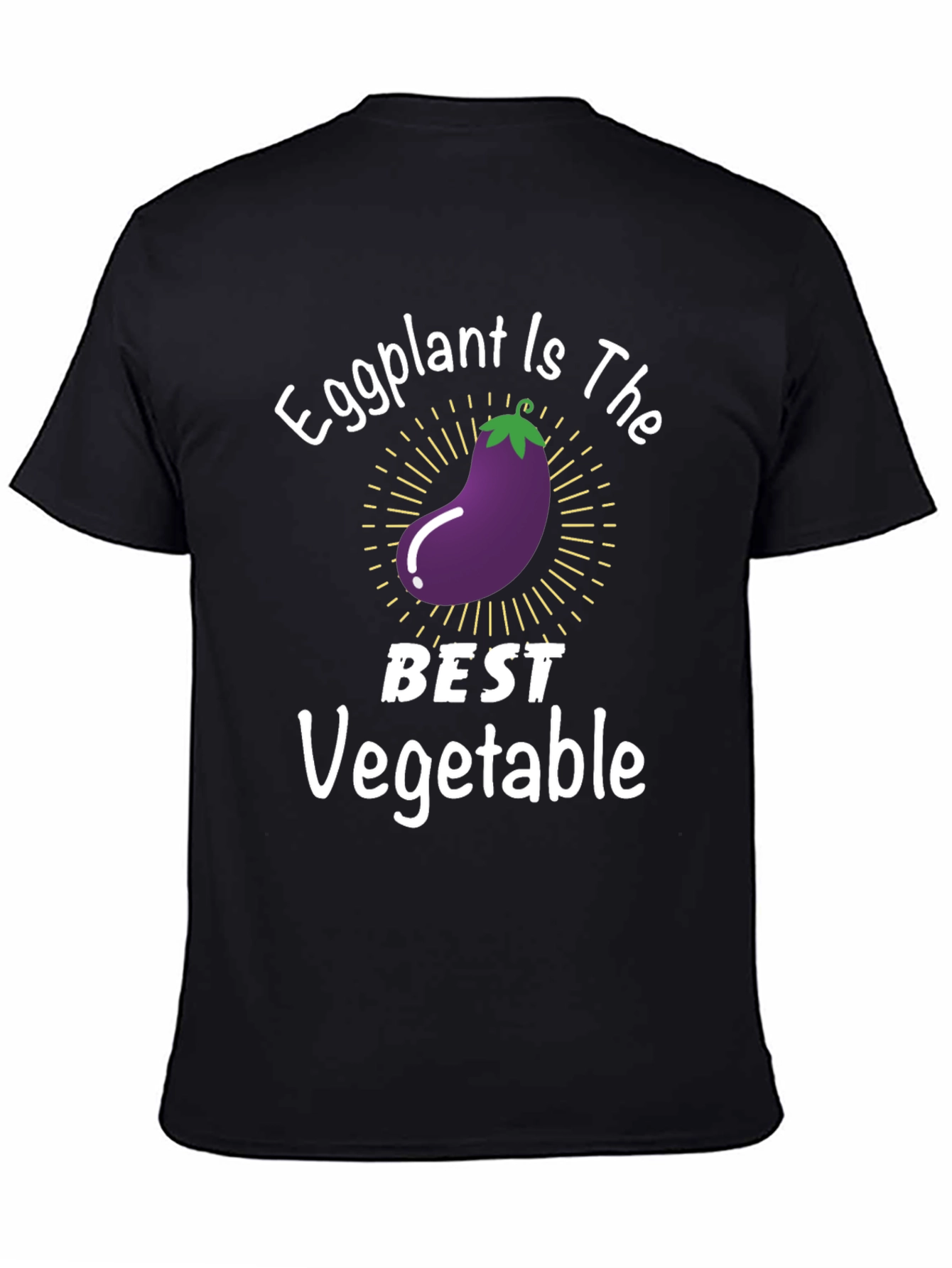 Black Eggplant is the Best Vegetable Graphic Tee view 4