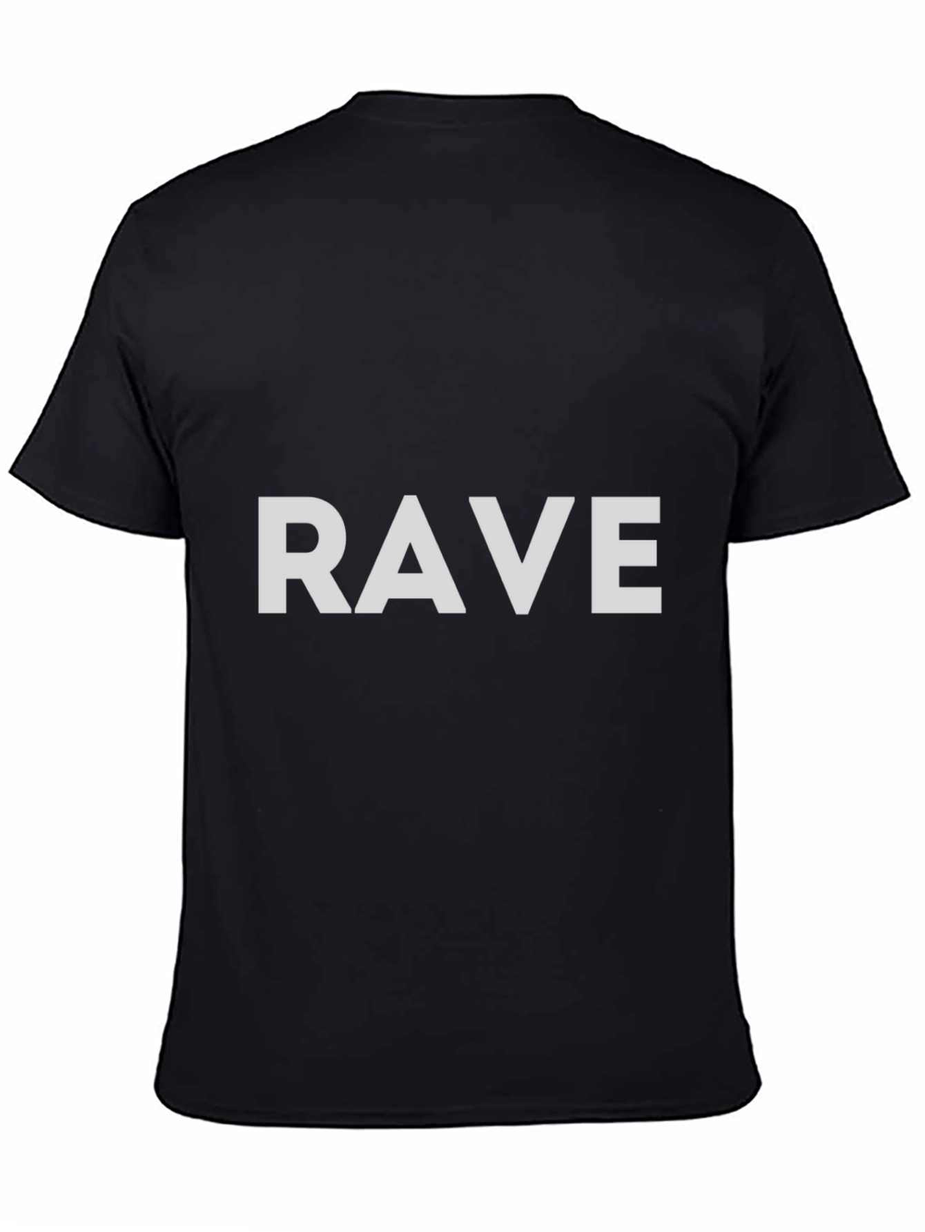 Black Rave T-Shirt - Casual Black Tee view 4