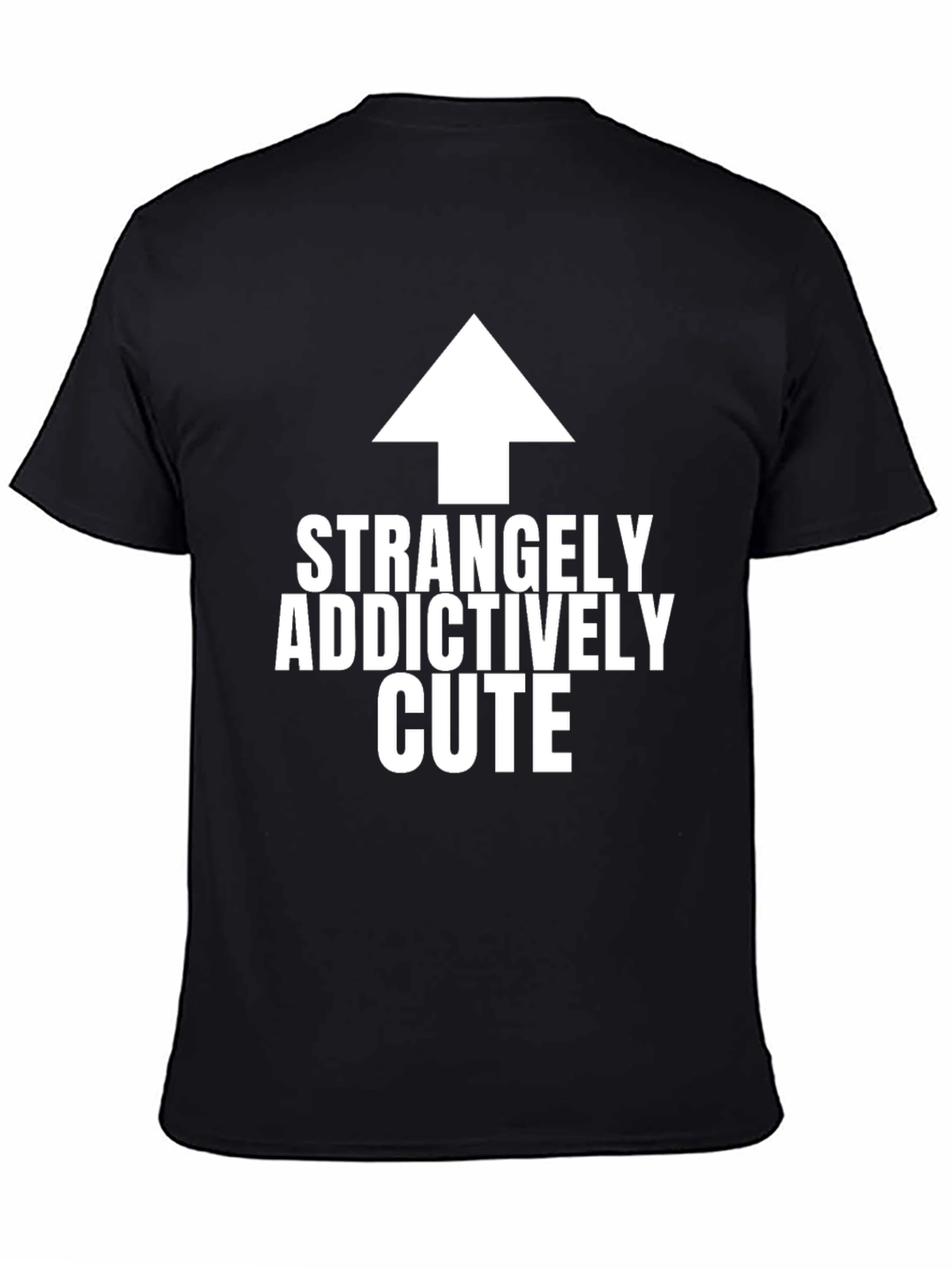 Black Strangely Addictively Cute Black T-Shirt view 4