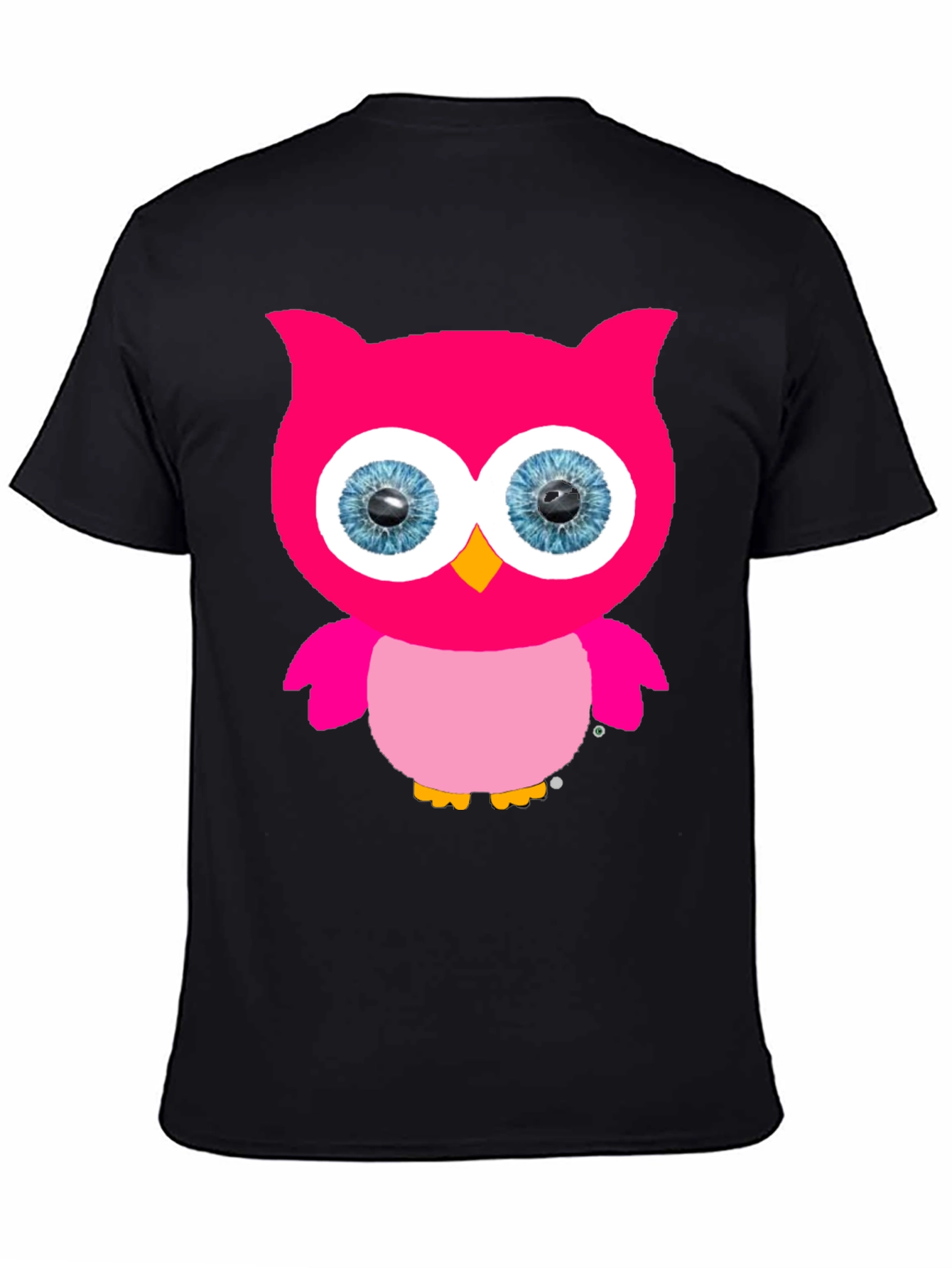 Black Owl Graphic Print Crew Neck T-Shirt view 4