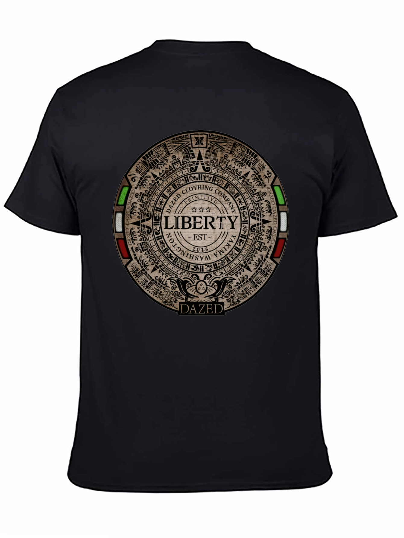 Black Dazed Clothing Liberty Aztec Graphic T-Shirt view 4