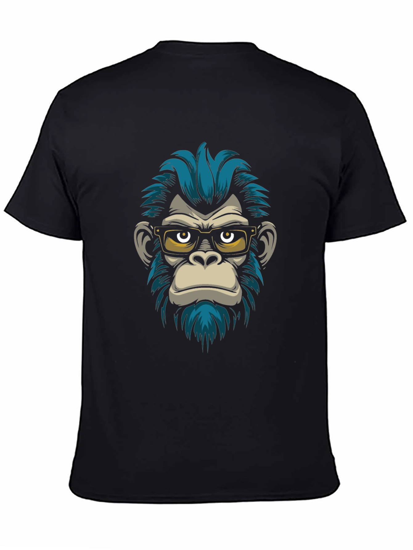 Black Cool Monkey Graphic T-Shirt - Black view 4