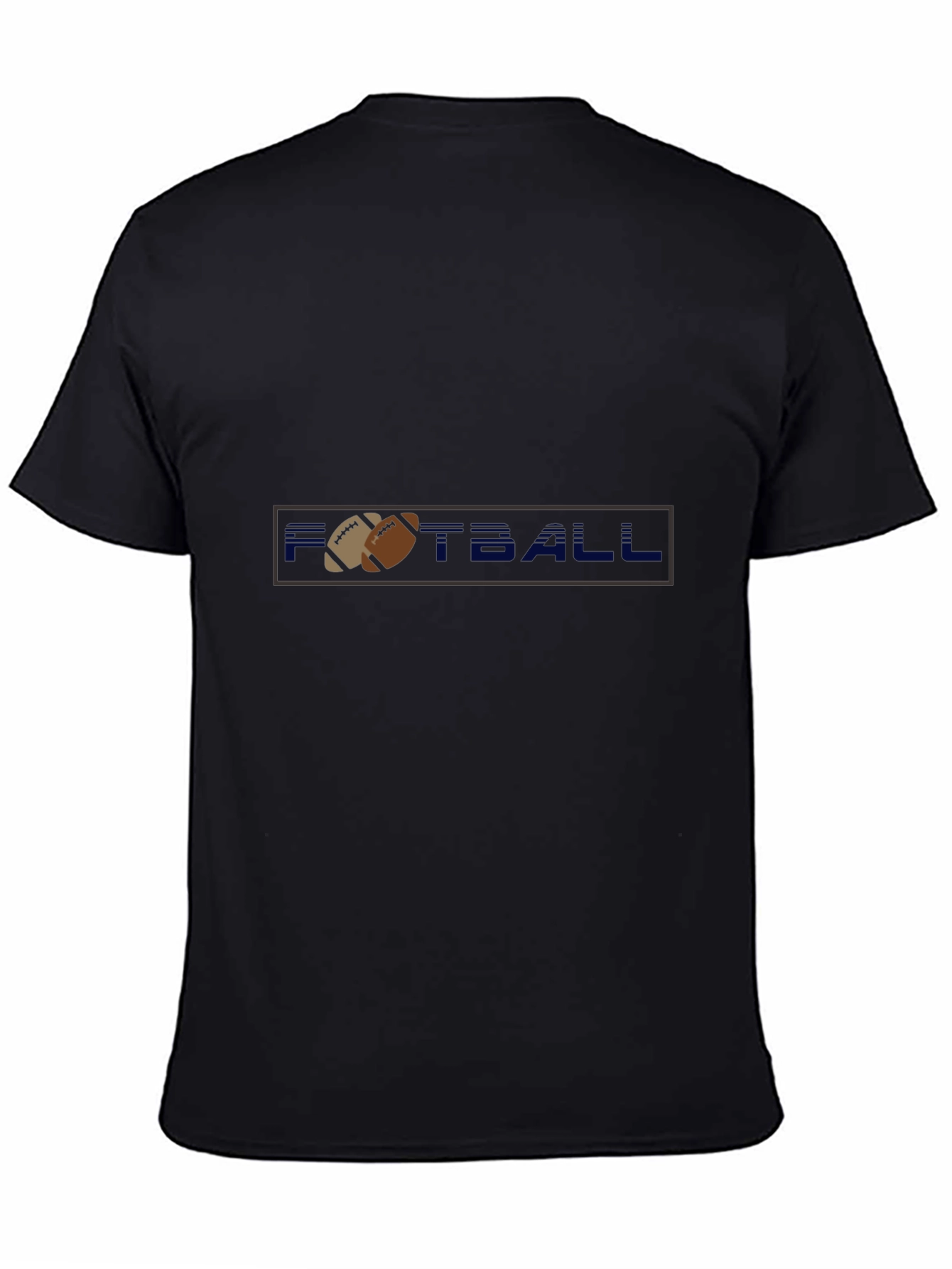 Black Black Football Graphic T-Shirt view 4