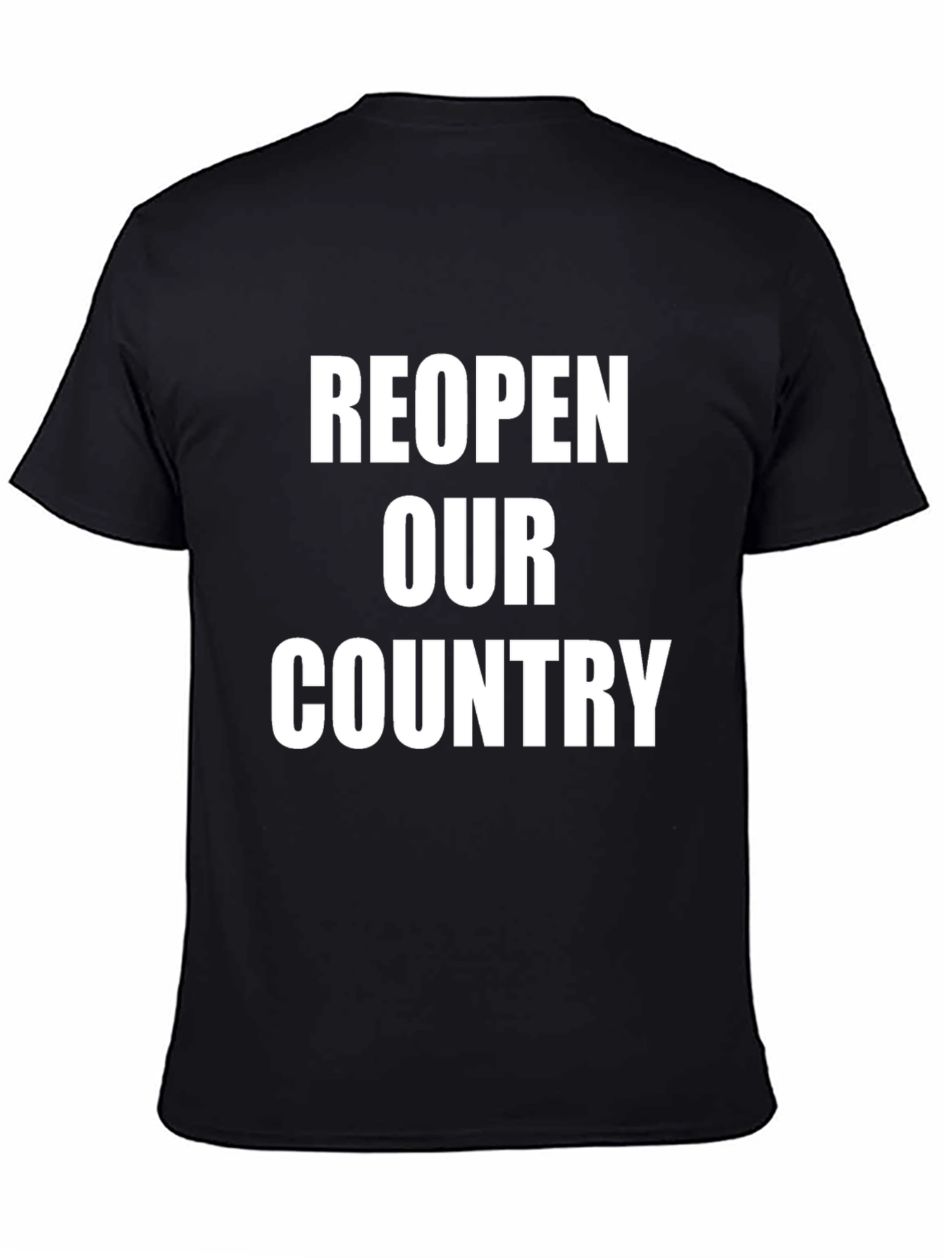 Black Reopen Our Country Graphic Tee - Black view 4