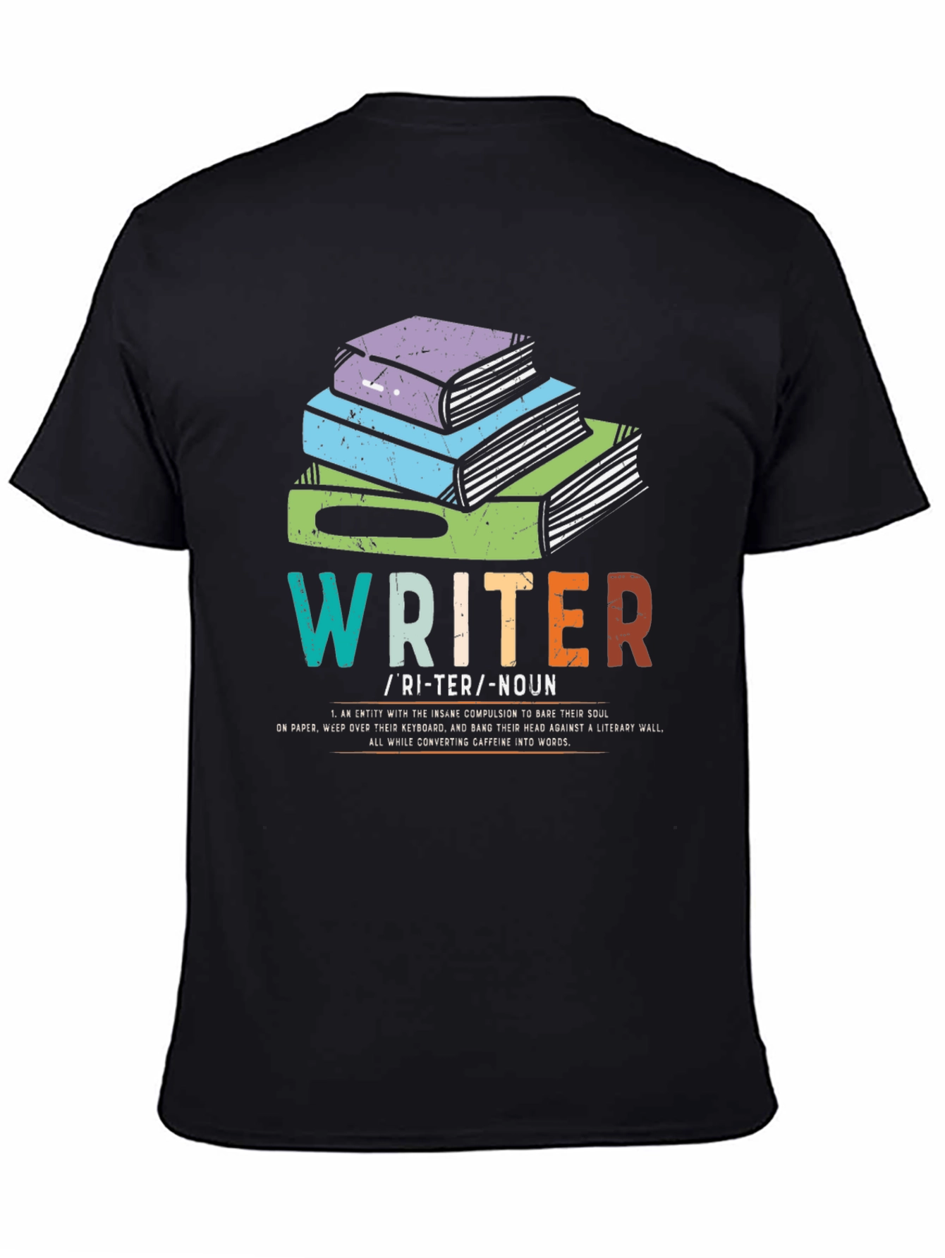 Black Writer Definition T-Shirt - Book Lover Apparel view 4