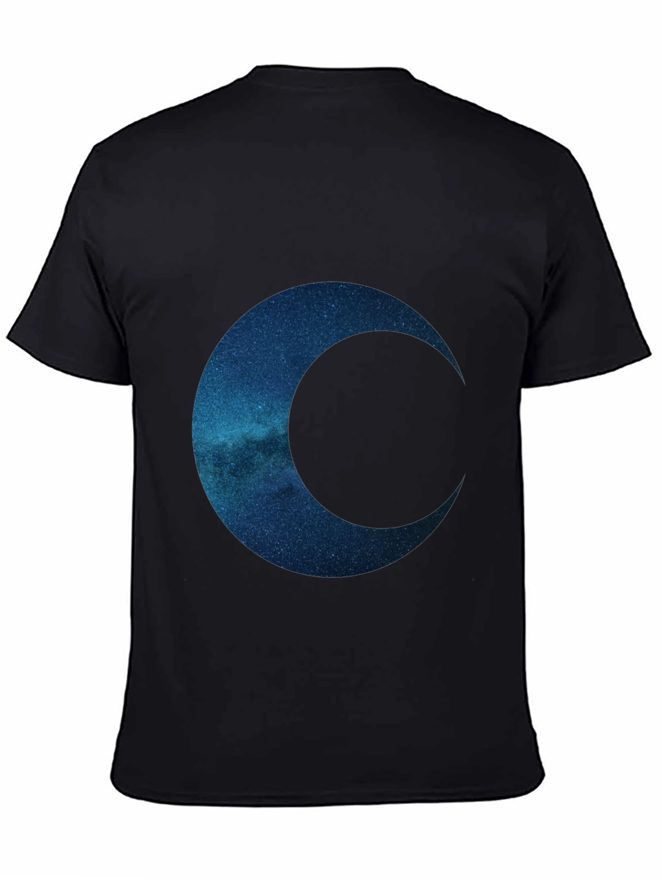 Black Celestial Crescent Graphic Tee - Premium Comfort view 4