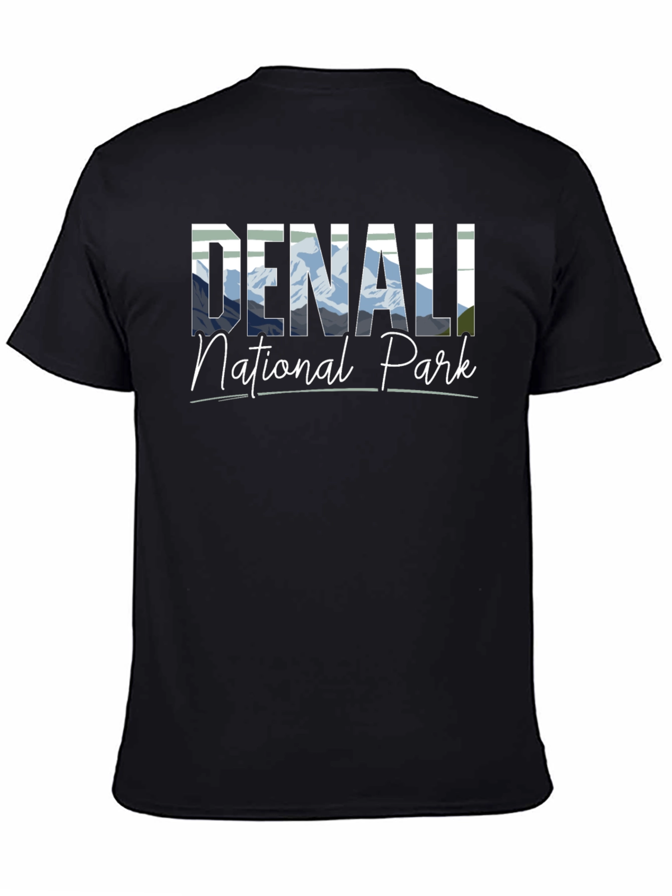 Black Denali National Park Black T-Shirt view 4