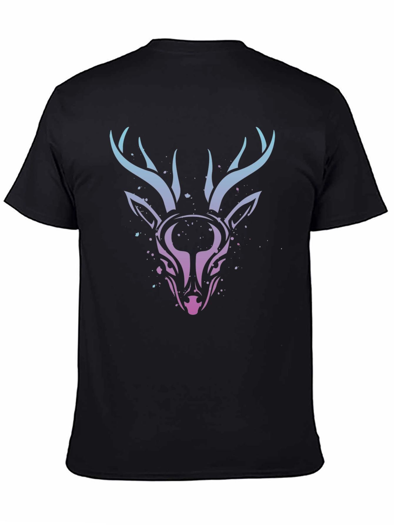 Black Deer Graphic Black T-Shirt view 4
