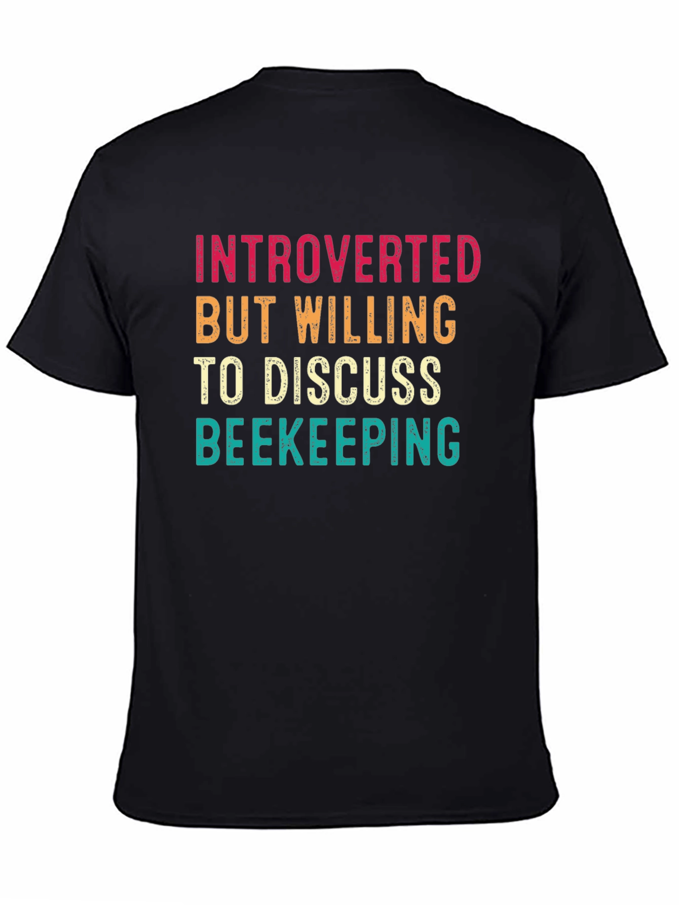 Black Introverted Beekeeping T-Shirt view 4
