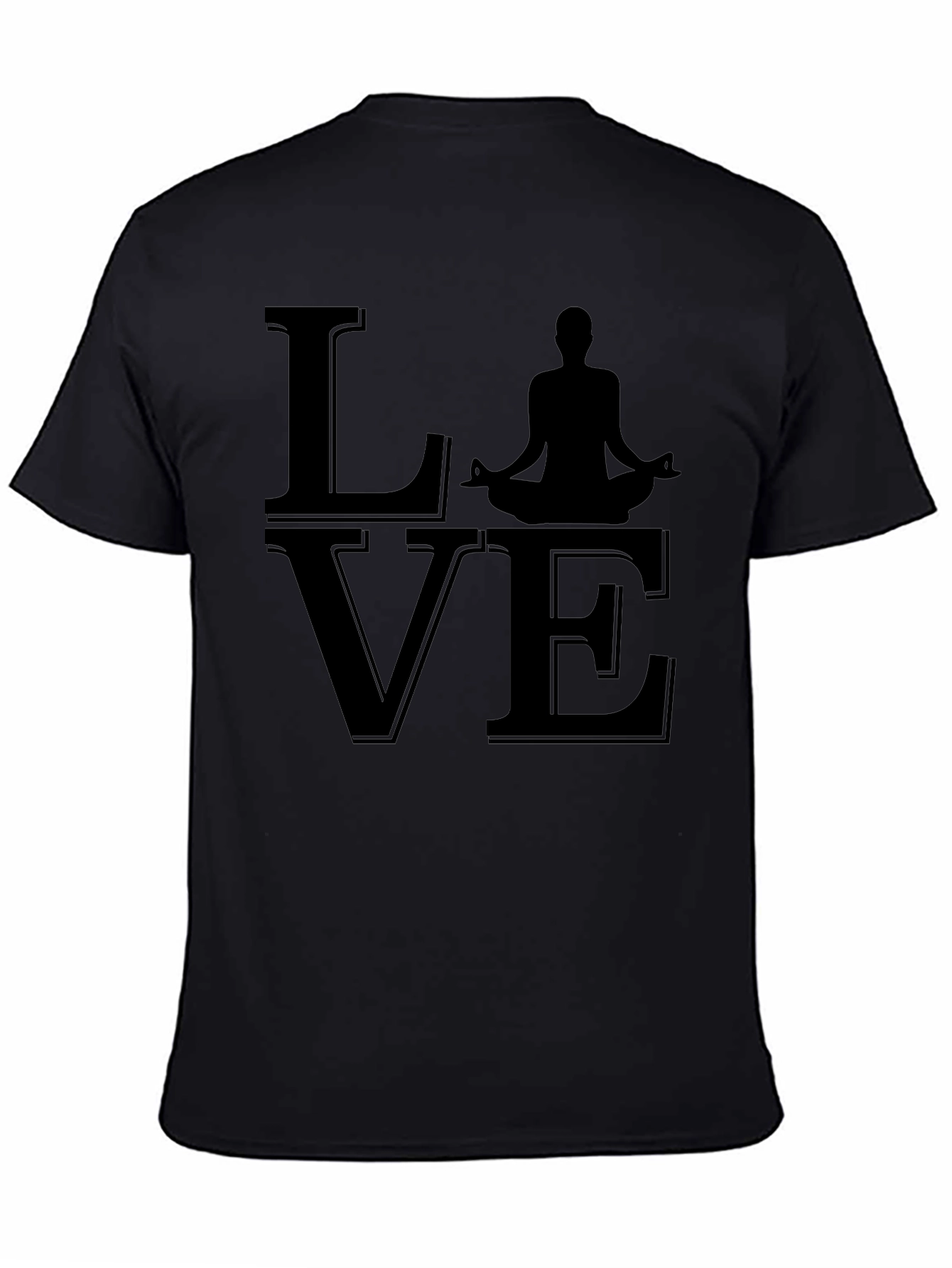 Black Yoga Love T-Shirt view 4