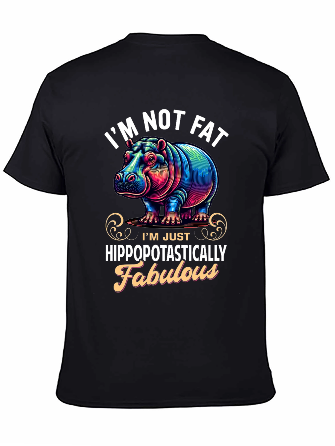 Black Hippo Fabulous Graphic Tee - Trendy Casual Style view 4