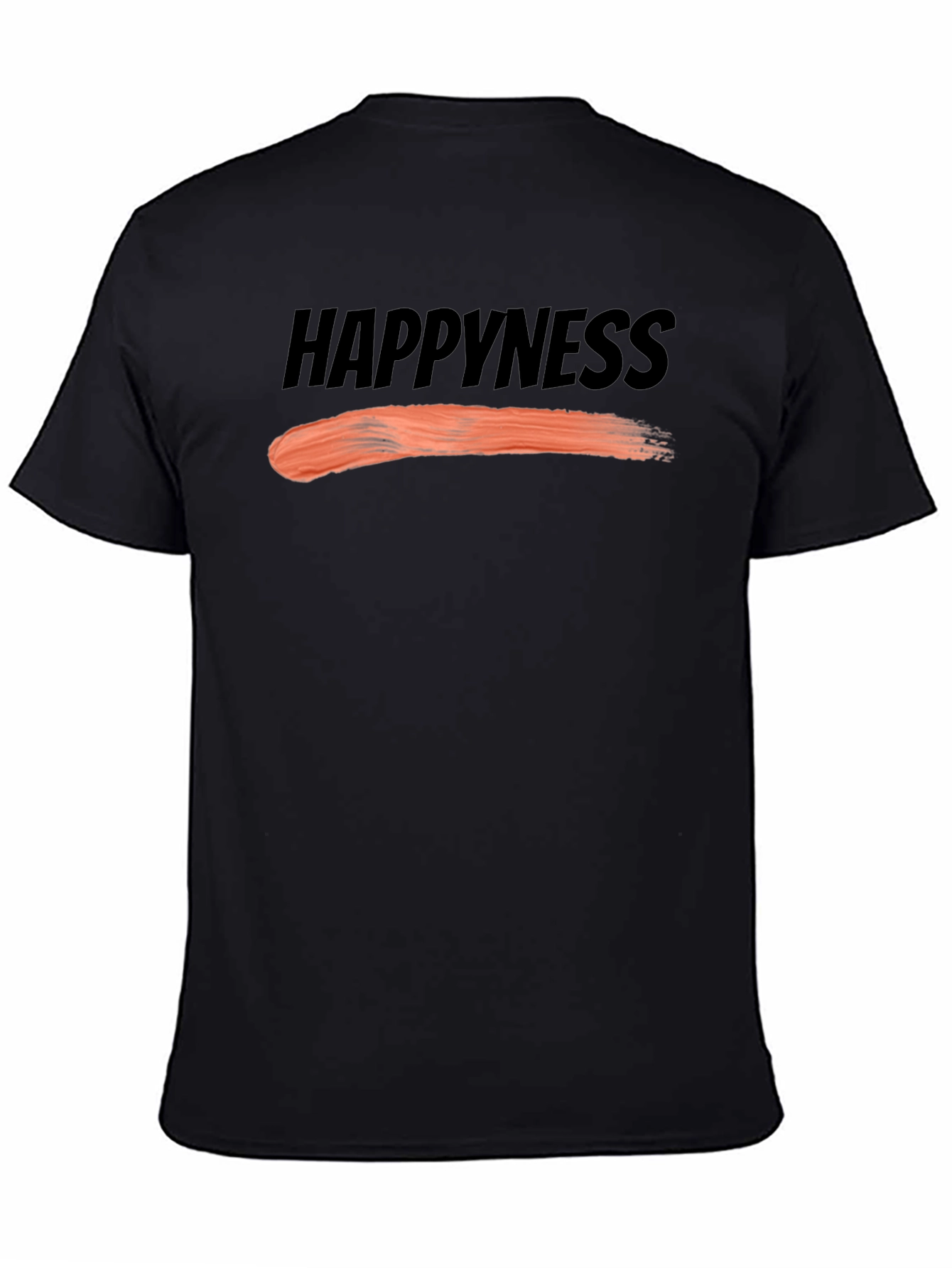 Black Happiness Graphic Tee - Black Unisex view 4