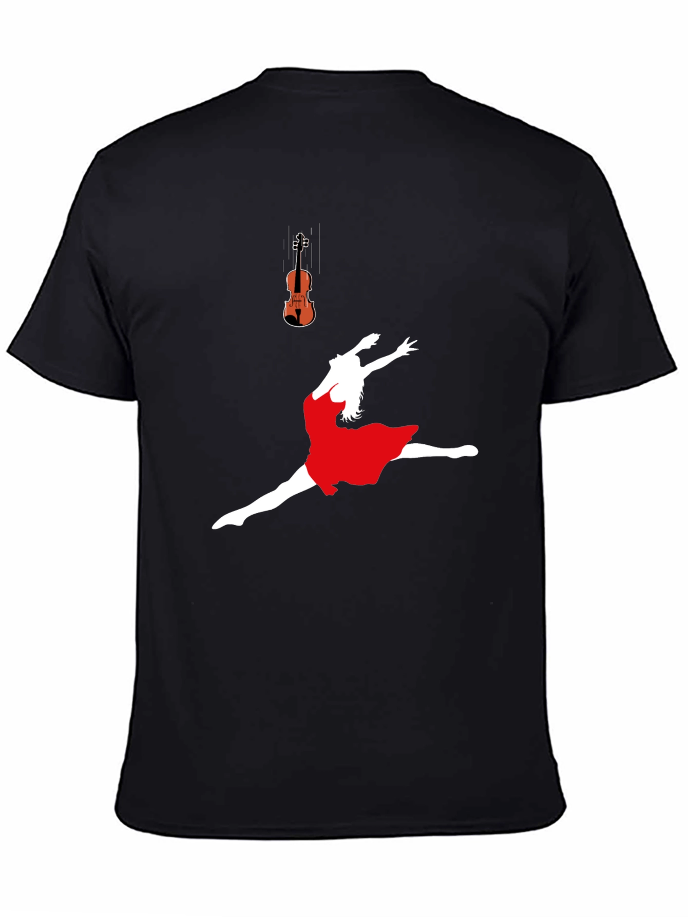 Black Dance & Music T-Shirt - Black Cotton Blend view 4
