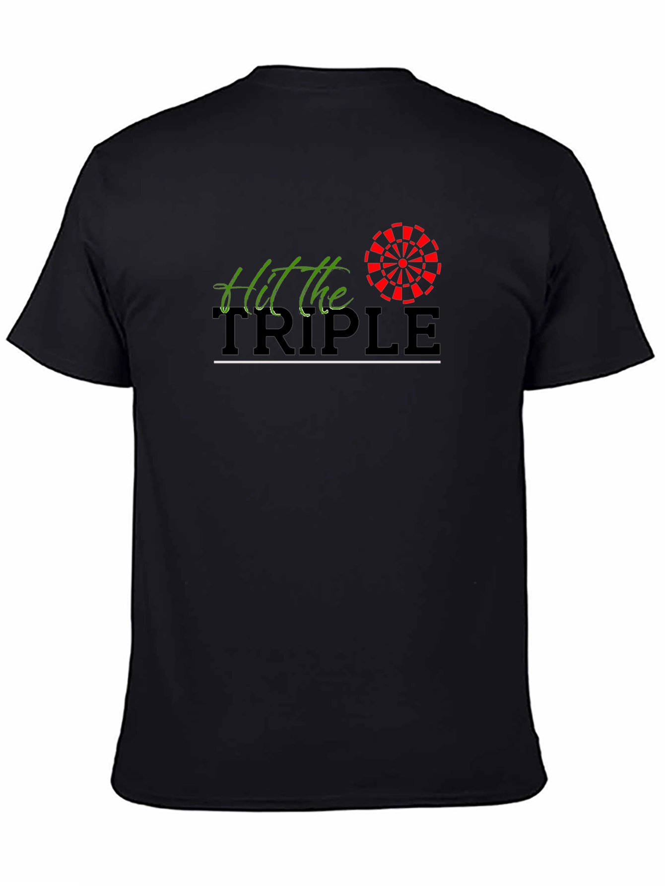 Black Hit the Triple Dartboard T-Shirt view 4