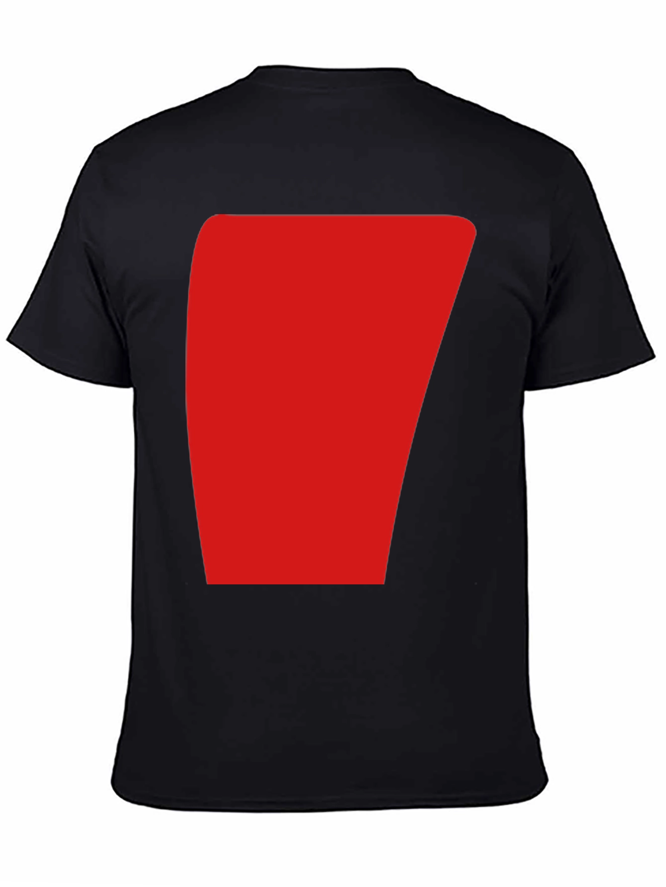Black Bold Red Graphic Black T-Shirt - Modern Casual Style view 4