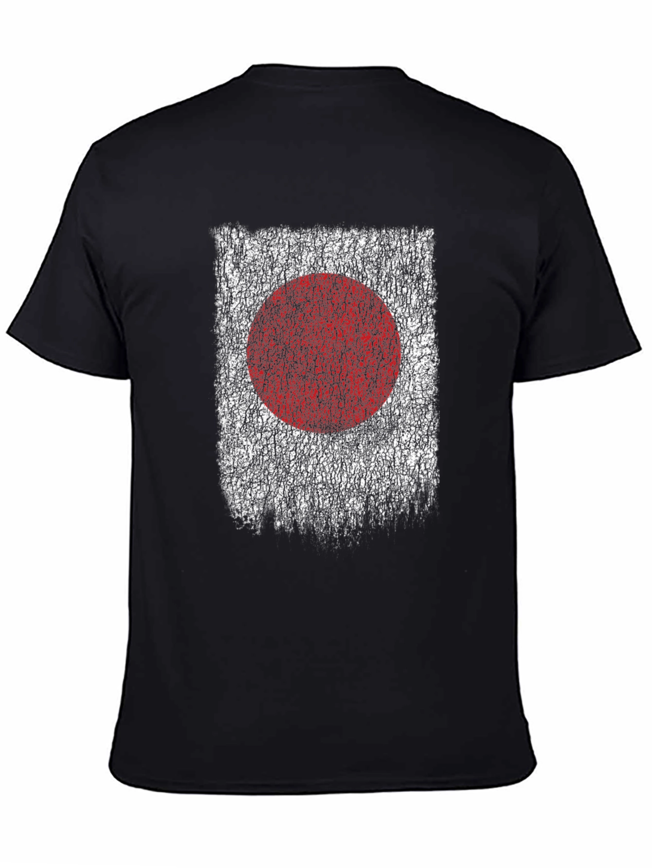 Black Japanese Flag Distressed T-Shirt Japan Patriotic Graphic Tee view 4