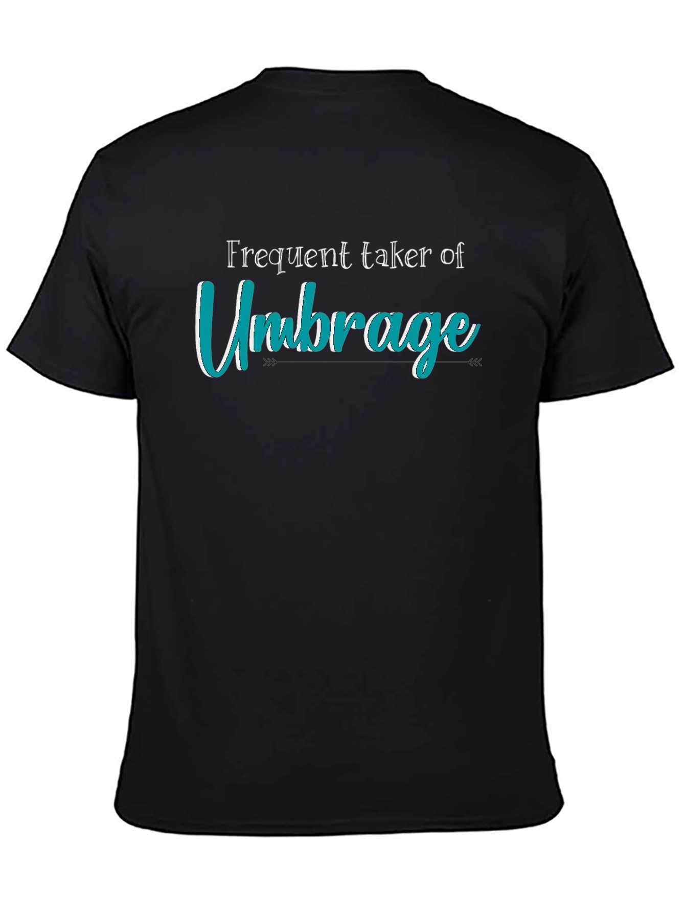 Black Frequent Umbrage Taker T-Shirt, Black view 4