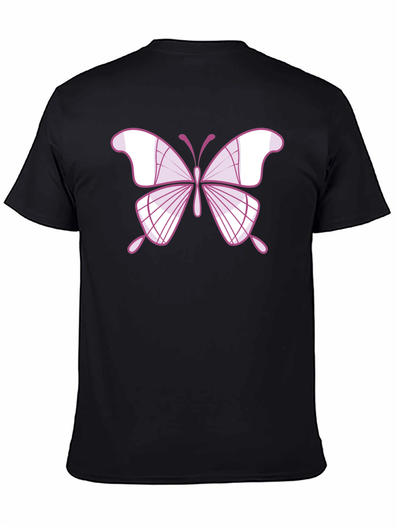 Black Butterfly Graphic Tee - Stylish Men's Black T-Shirt view 4