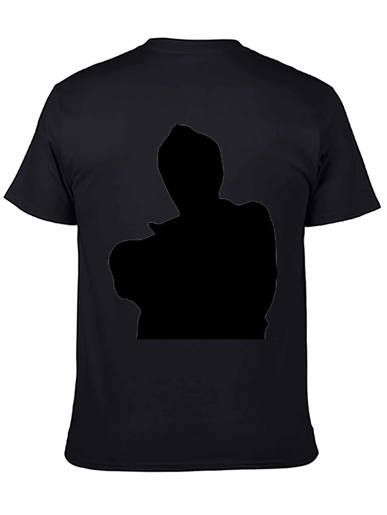 Black Black Silhouette Graphic Tee - Men's Casual T-Shirt view 4