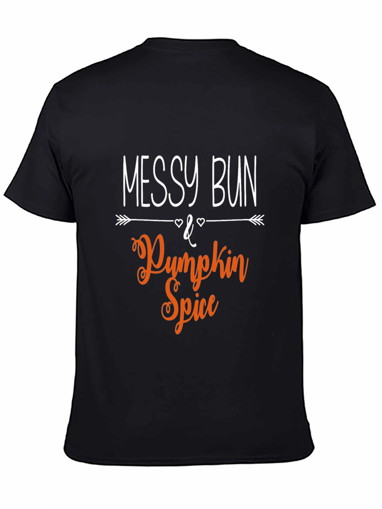 Black Messy Bun Pumpkin Spice T-Shirt - Fall Fashion view 4