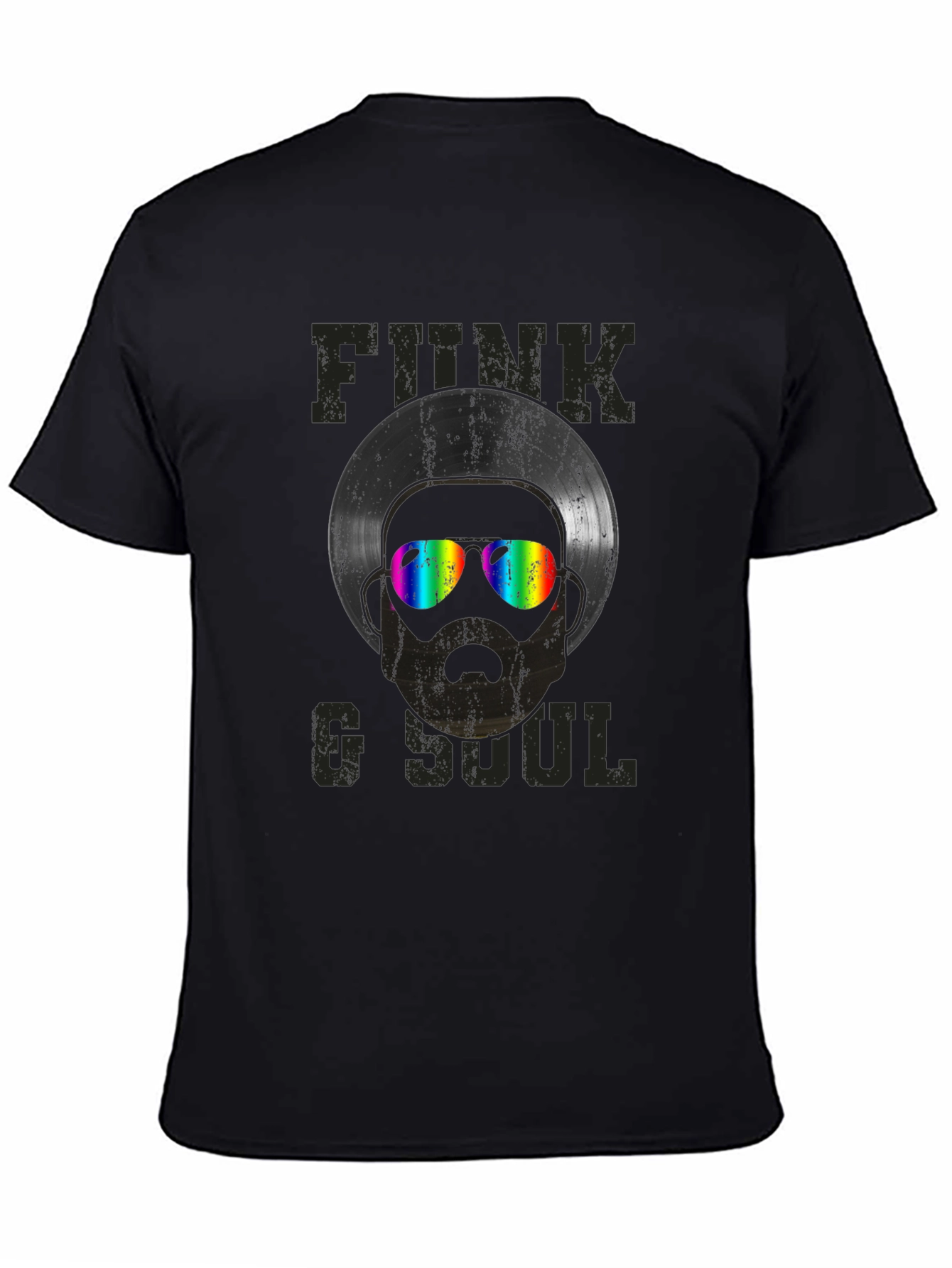 Black Funk & Soul Record Head Graphic Tee view 4