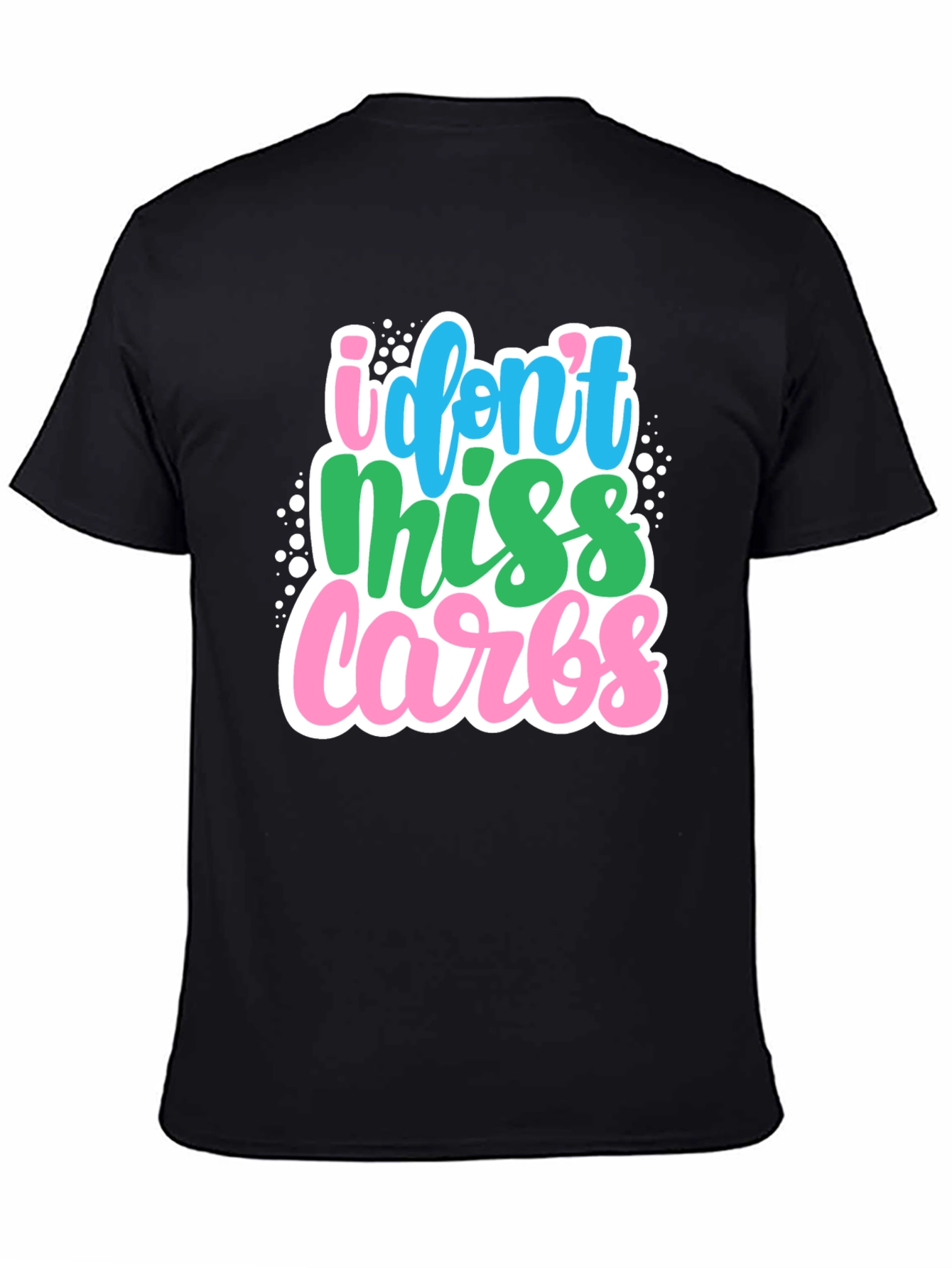 Black I Don't Miss Carbs Graphic Tee view 4