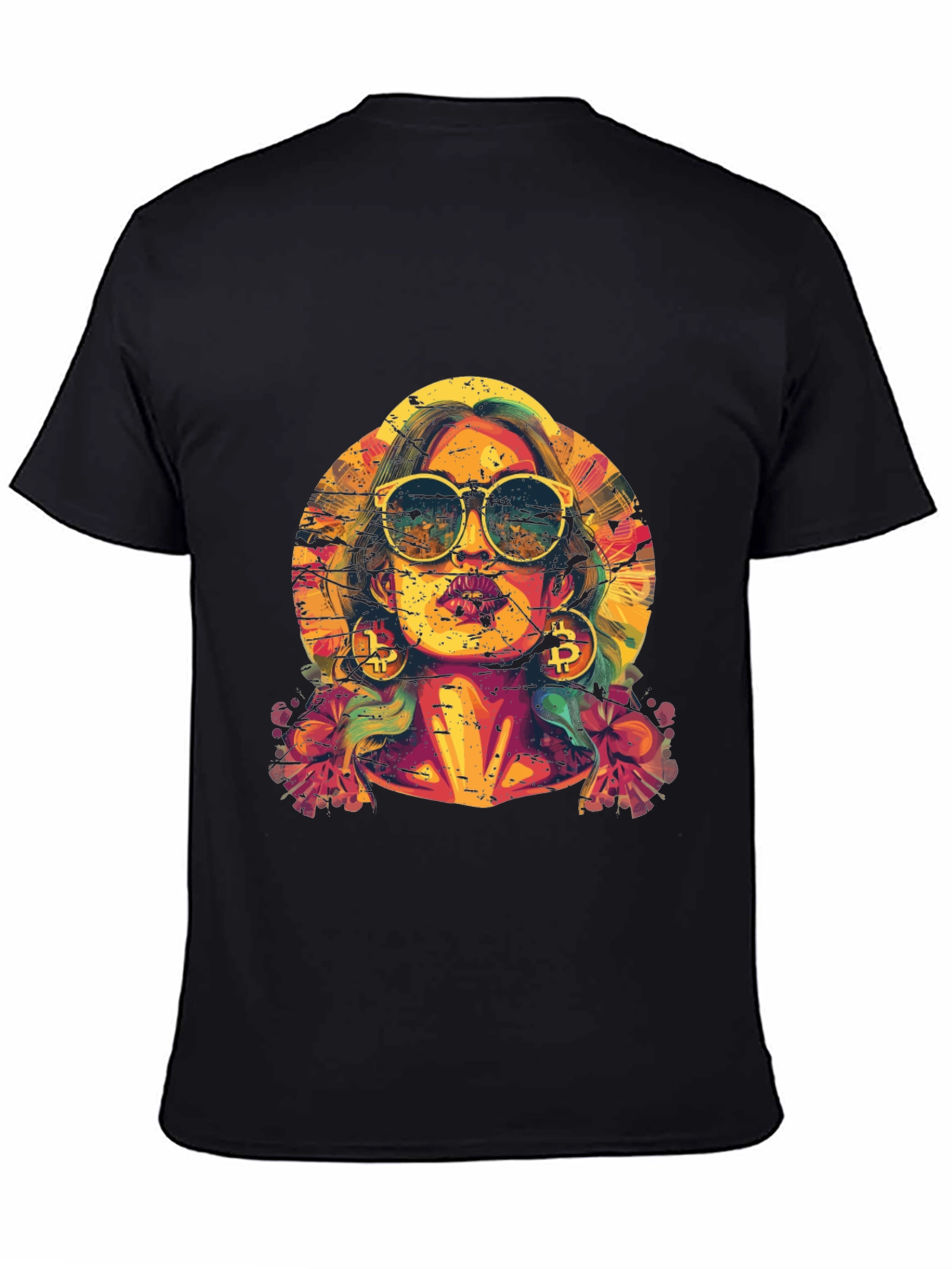 Black Bitcoin Babe Graphic Tee - Crypto Fashion view 4