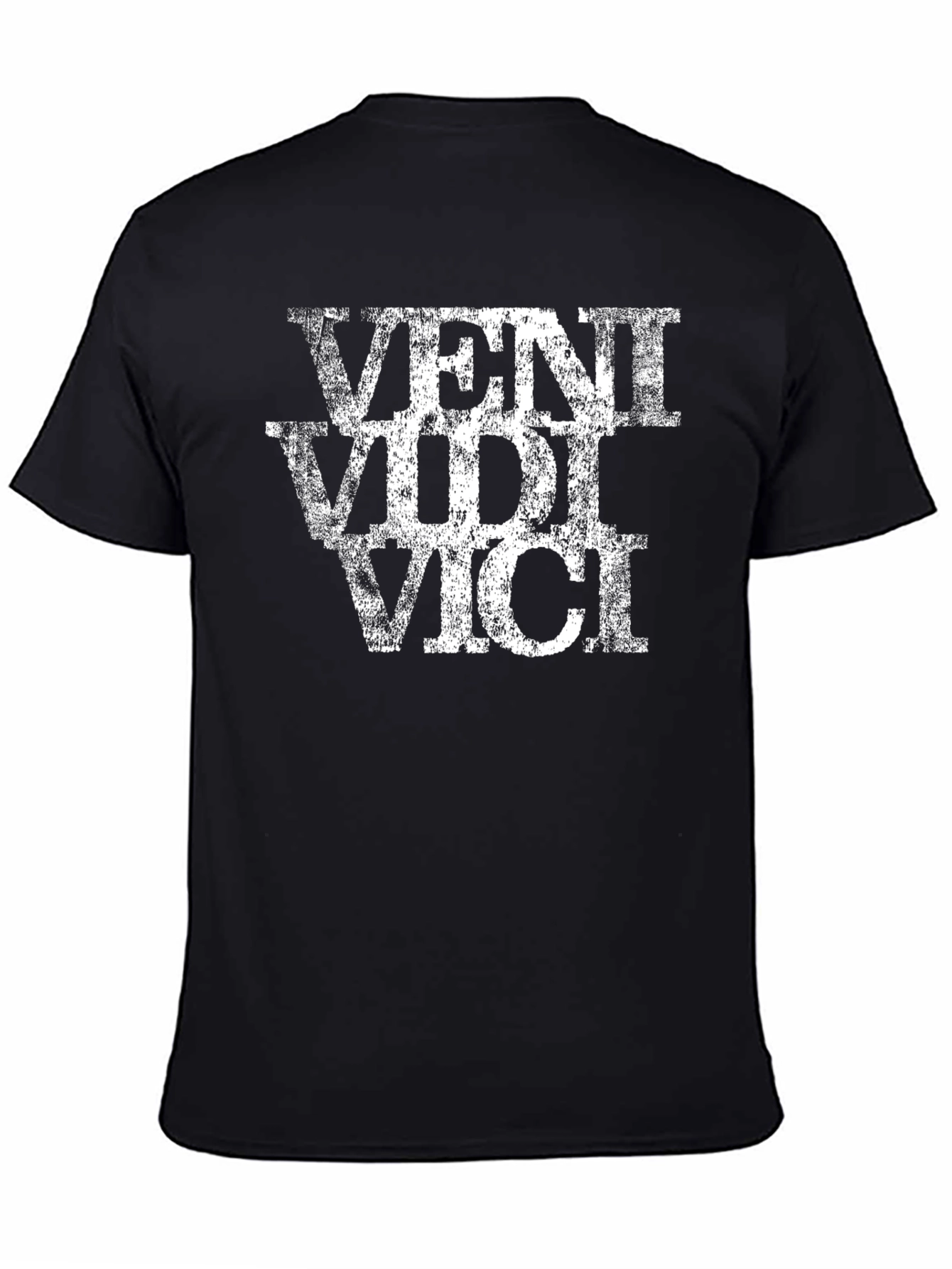 Black Veni Vidi Vici Graphic Tee - Black view 4