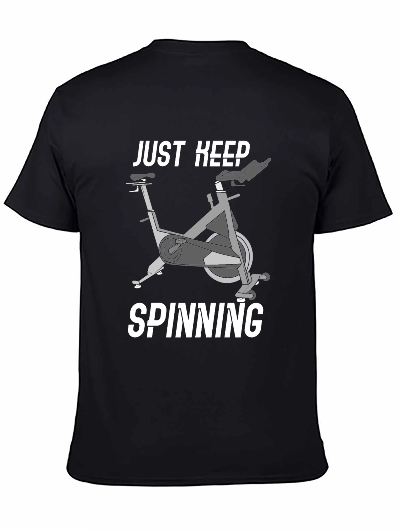 Black Just Keep Spinning Graphic Tee view 4