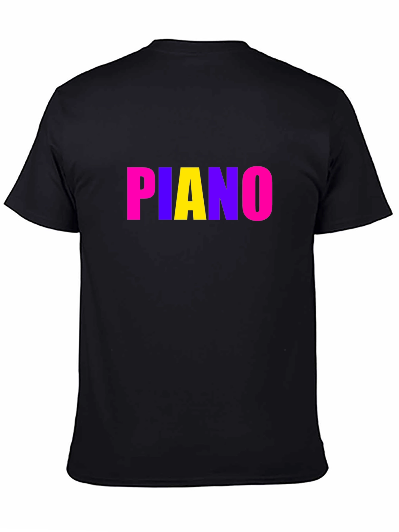 Black Fun Piano Graphic T-Shirt view 4