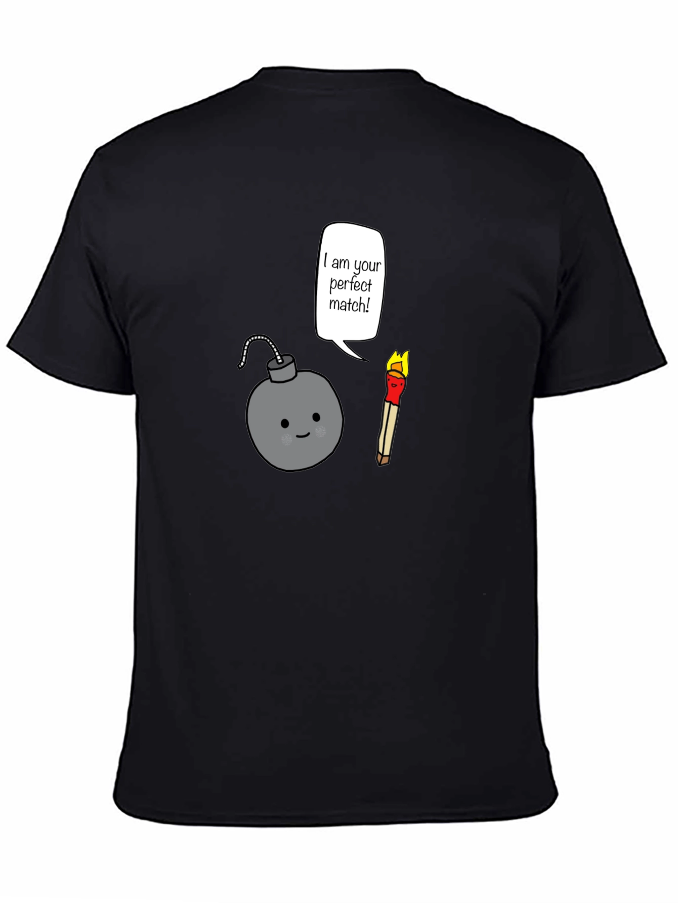 Black Perfect Match Funny Bomb T-Shirt view 4