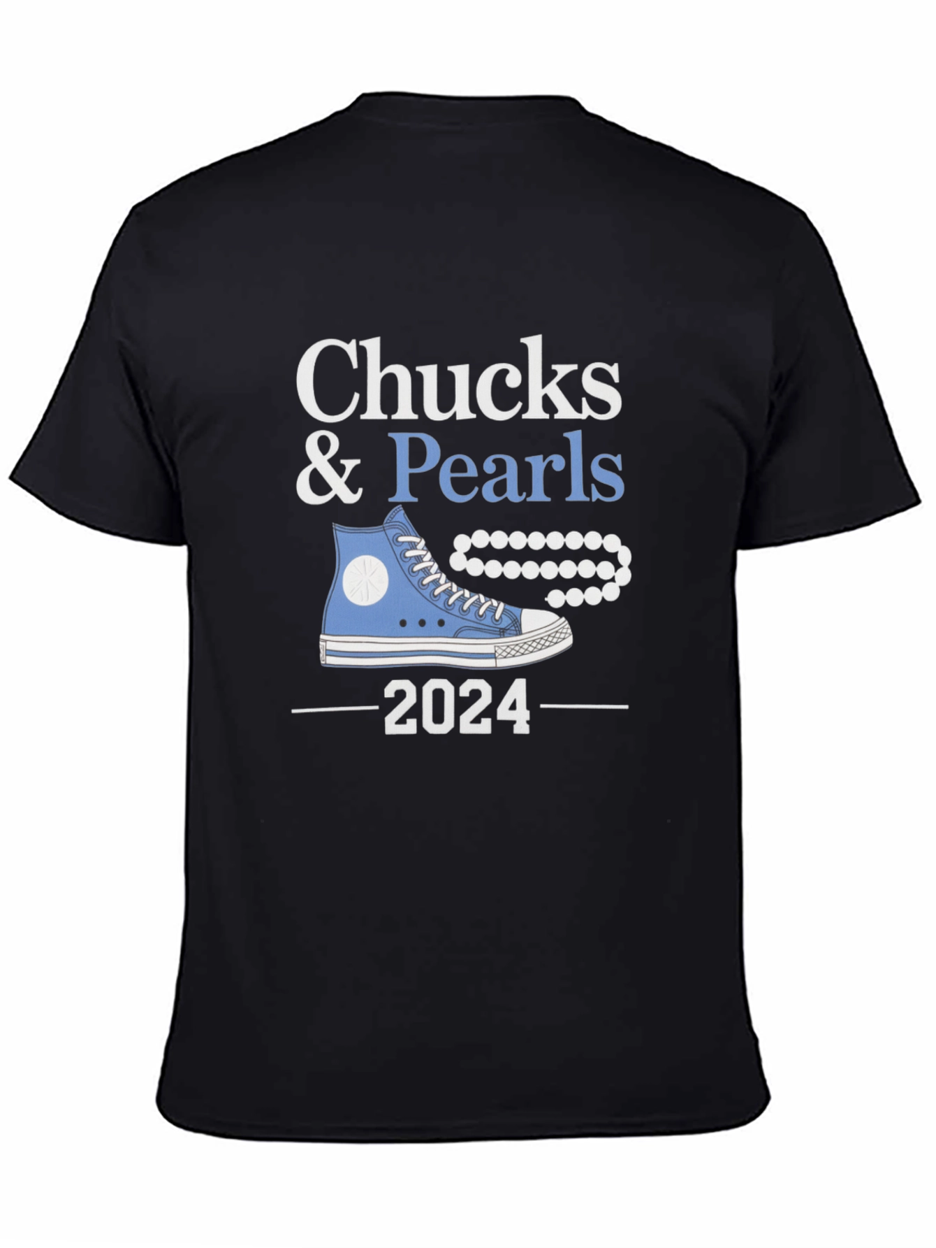 Black Chucks & Pearls 2024 T-Shirt view 4