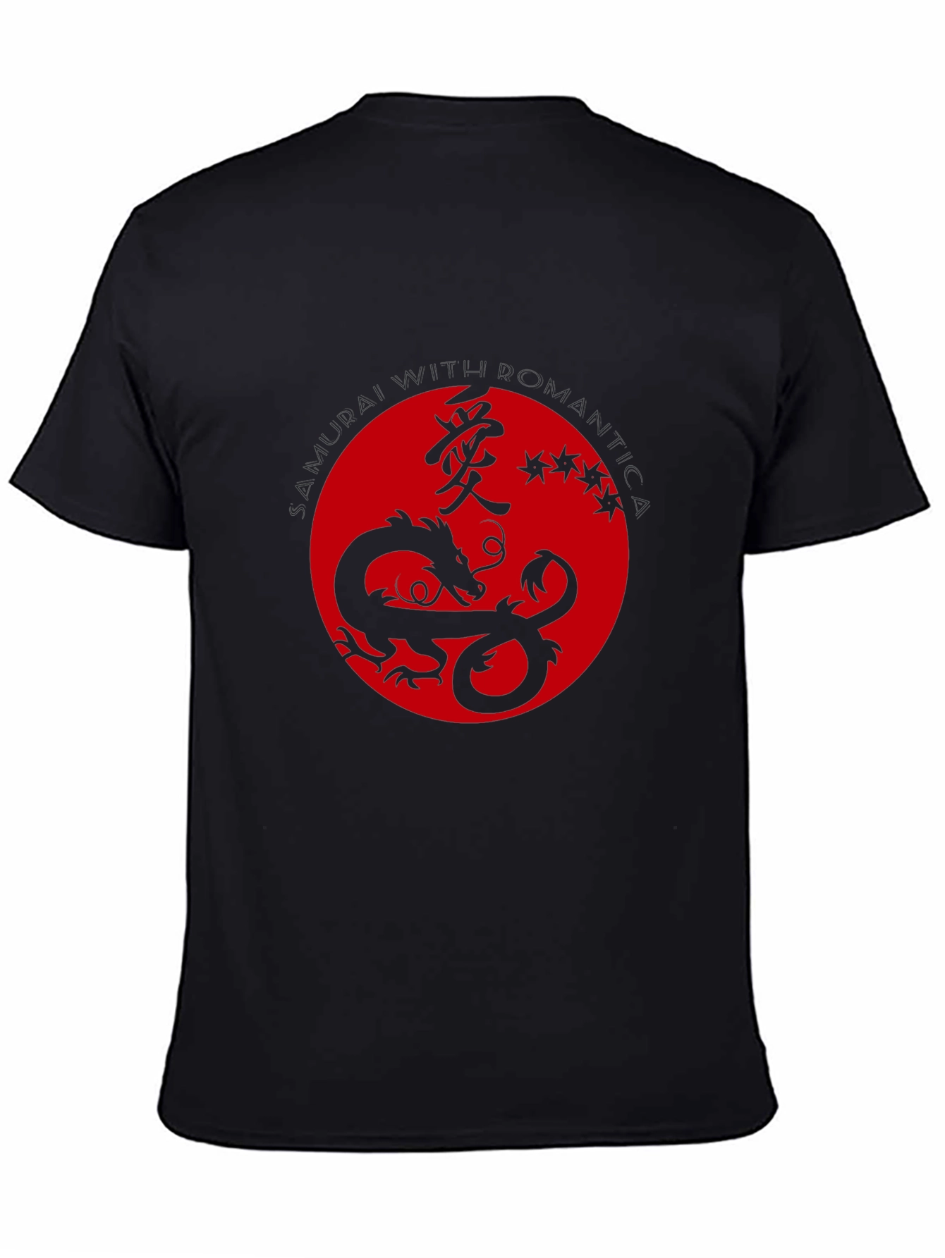 Black Dragon Kanji Graphic Tee - Black T-Shirt view 4